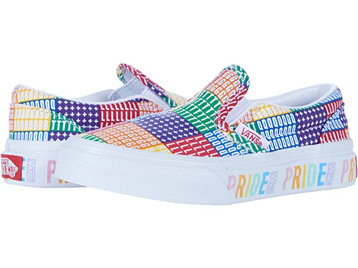 取寄 バンズ キッズ クラシック スリップオン リトル キッズ Vans Kids Classic Slip On Little Kid Pride Multi True White Fmcholollan Org Mx