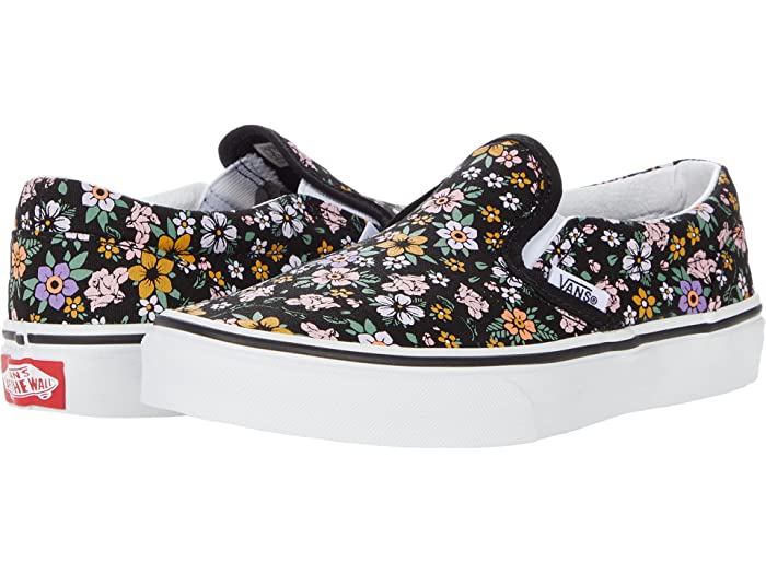 取寄 バンズ キッズ 古典的 スリップオン リトル キッズ Vans Kids Classic Slip On Little Kid Fun Floral Black True White Upntabasco Edu Mx