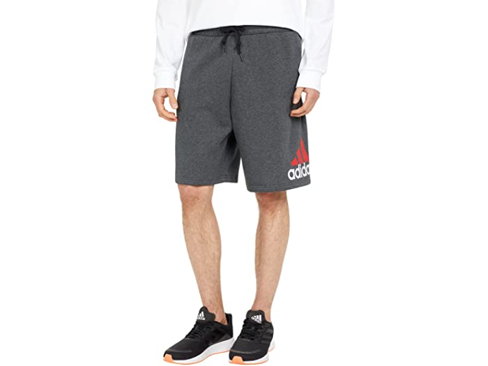 取寄 アディダス ビッグ ロゴ フリース ショーツ Adidas Big Logo Fleece Shorts Dark Grey Heather Scarlet White Bluewaterwells Com