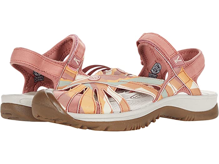 取寄 キーン レディース ローズ サンダル Keen Women S Rose Sandal Brick Dust Multi Giet Edu