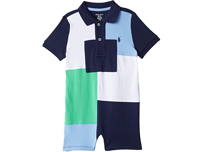 取寄 ポロ ラルフローレン ボーイズ キッズ パッチワーク インファント Polo Ralph Lauren Boy S Kids Patchwork Shortall Infant Navy Multi Umu Ac Ug