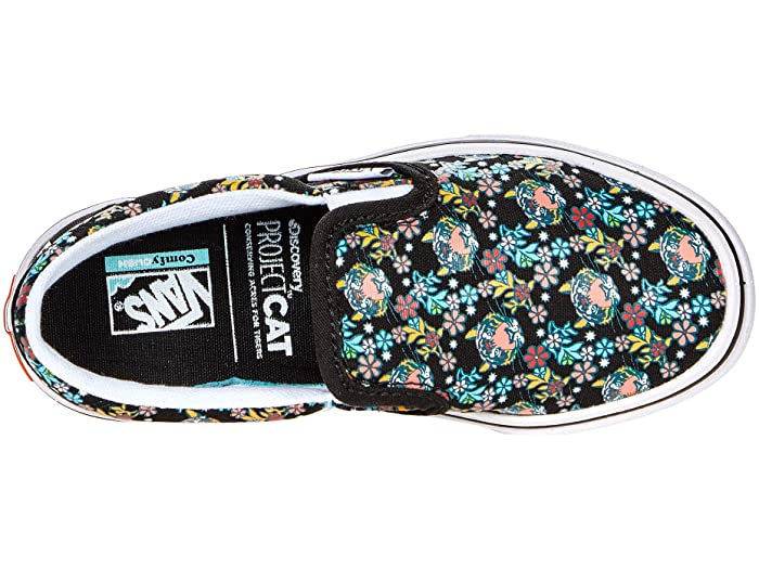 取寄 バンズ キッズ コンフィクッシュ スリップオン リトル キッズ Vans Kids Comfycush Slip On Little Kid Discovery Projectcat Tiger Floral Sermus Es