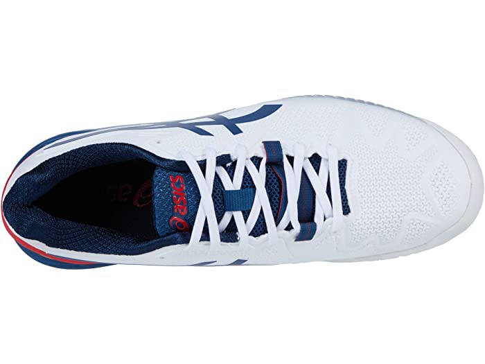 取寄 アシックス メンズ 8 Asics Men S Gel Resolution 8 White Mako Blue Salon Raquet De