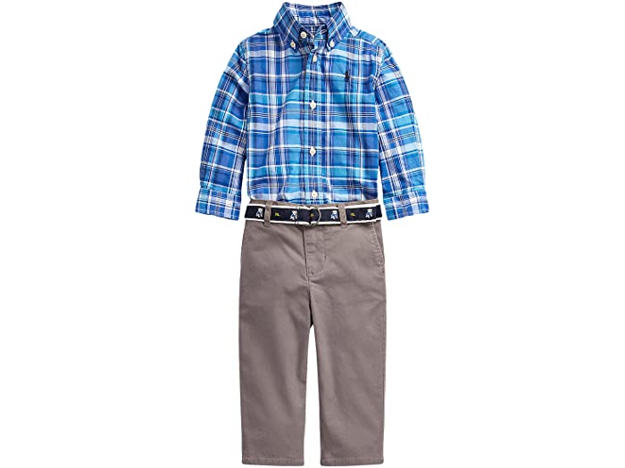 取寄 ポロ ラルフローレン ボーイズ キッズ ポプリン ベルト アンド ツイル パンツ セット インファント Polo Ralph Lauren Boy S Kids Poplin Shirt Belt Twill Pants Set Infant Blue Navy Multi Alltherightmovies Com