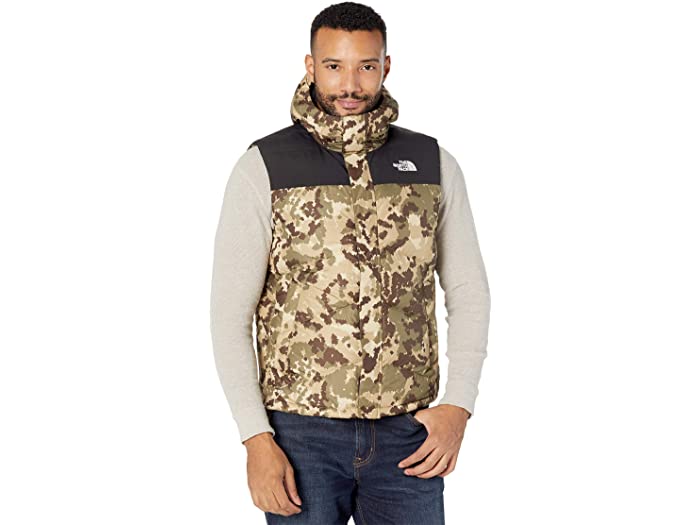 取寄 ノースフェイス バラム ダウン ベスト The North Face Balham Down Vest Burnt Olive Green Digi Topo Print 送料無料 The North Face ノースフェイス ダウンベスト ウェア トップス 登山 アウトドア ブランド カジュアル ストリート メンズ 大きいサイズ
