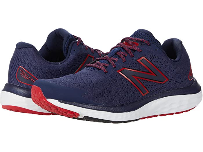 取寄 ニューバランス メンズ フレッシュ フォーム 680v7 New Balance Men S Fresh Foam 680v7 Navy Team Red Novix Com
