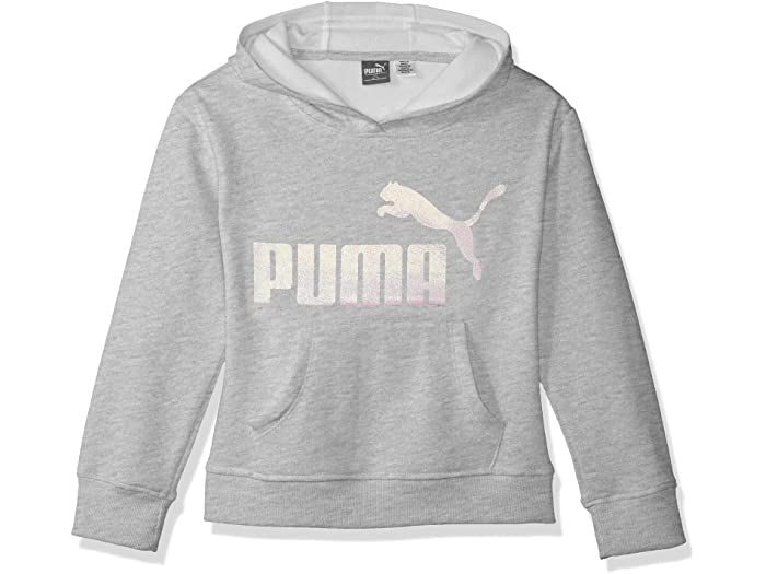 取寄 プーマ ガールズ フリース ナンバー 1 ロゴ プルオーバー フーディ Puma Girl S Fleece No 1 Logo Pullover Hoodie Light Heather Gray Simplylettering Co Uk