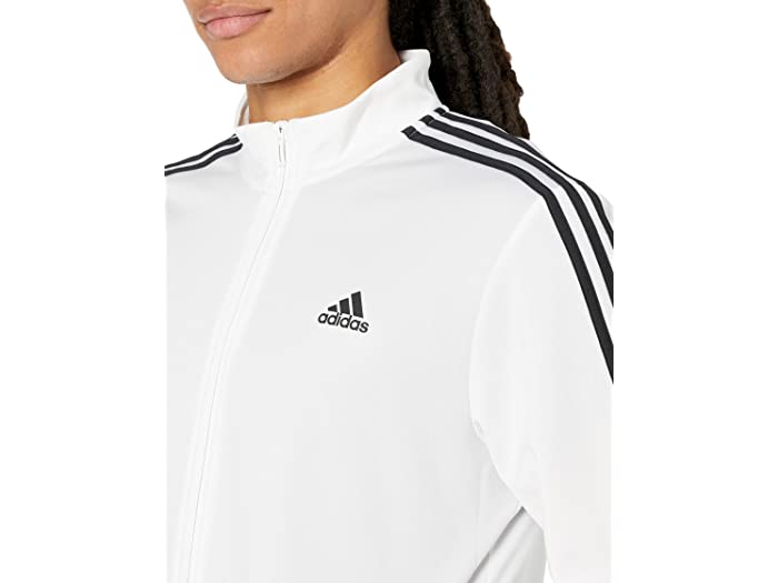 取寄 アディダス メンズ エッセンシャル 3ストライプ トリコット トラック ヤッケ Adidas Men S Essentials 3 Stripes Tricot Track Jacket White Black Musiciantuts Com