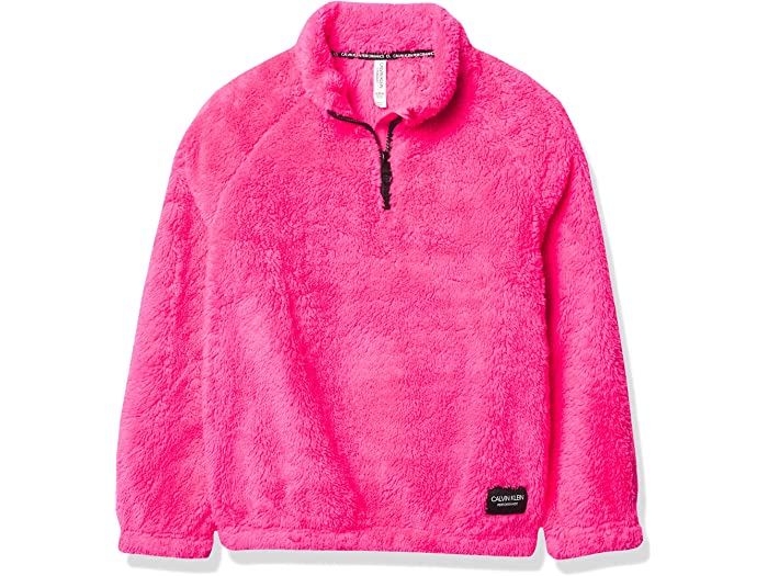 (取寄)カルバンクライン ガールズ パフォーマンス プルオーバー フリース Calvin Klein Girl's Performance  Pullover Fleece Fa21popover Ko Pink｜ジェットラグ楽天市場店