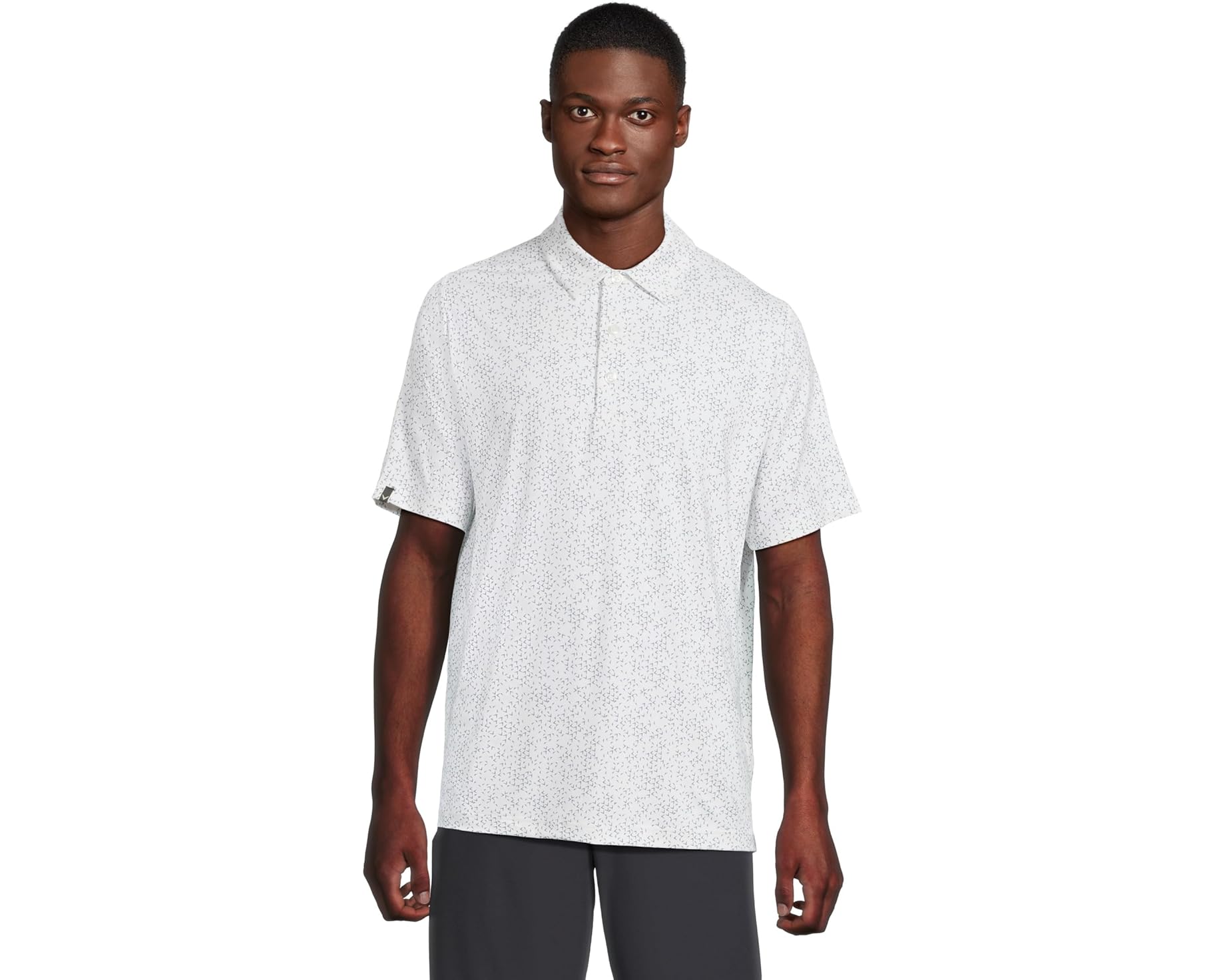 (取寄) キャロウェイ メンズ オール オーバー シェブ プリンテッド ポロ Callaway men All Over Chev Printed Polo Bright White|ジェットラグ店
