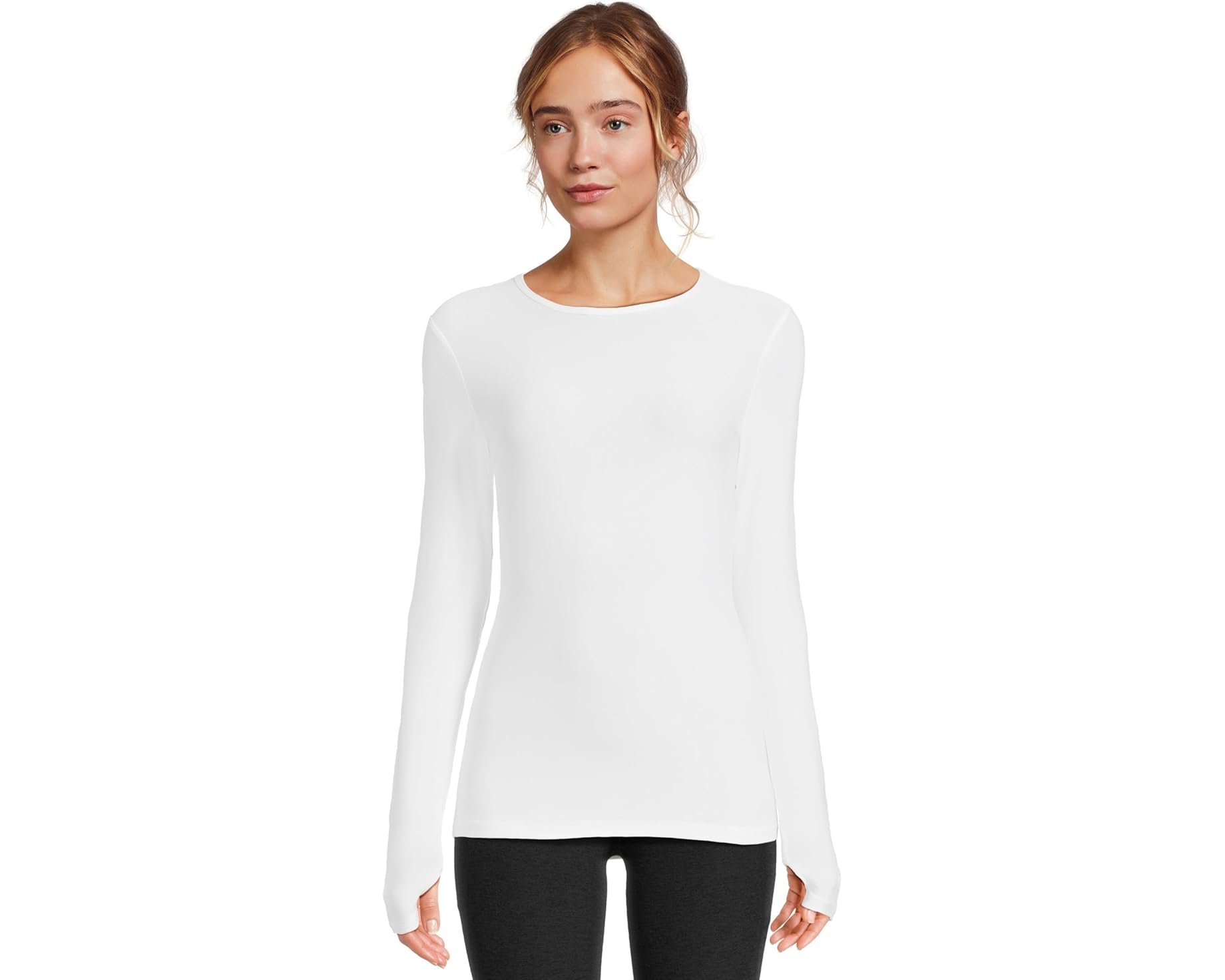 (取寄) ビヨンドヨガ レディース フェザーウェイト クラシック クルー プルオーバー Beyond Yoga women Featherweight Classic Crew Pullover Cloud White｜ジェットラグ店