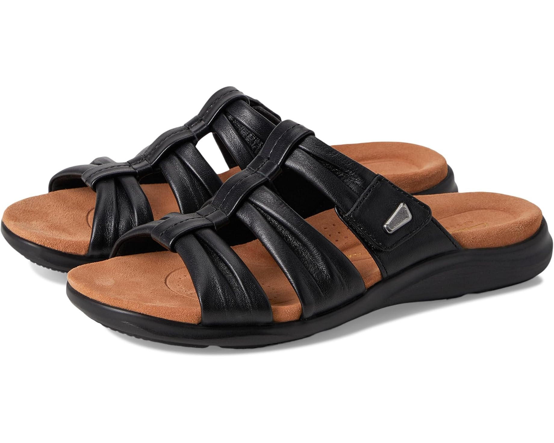 (取寄) クラークス レディース キトリー スライド Clarks women Kitly Slide Black Leather｜ジェットラグ店