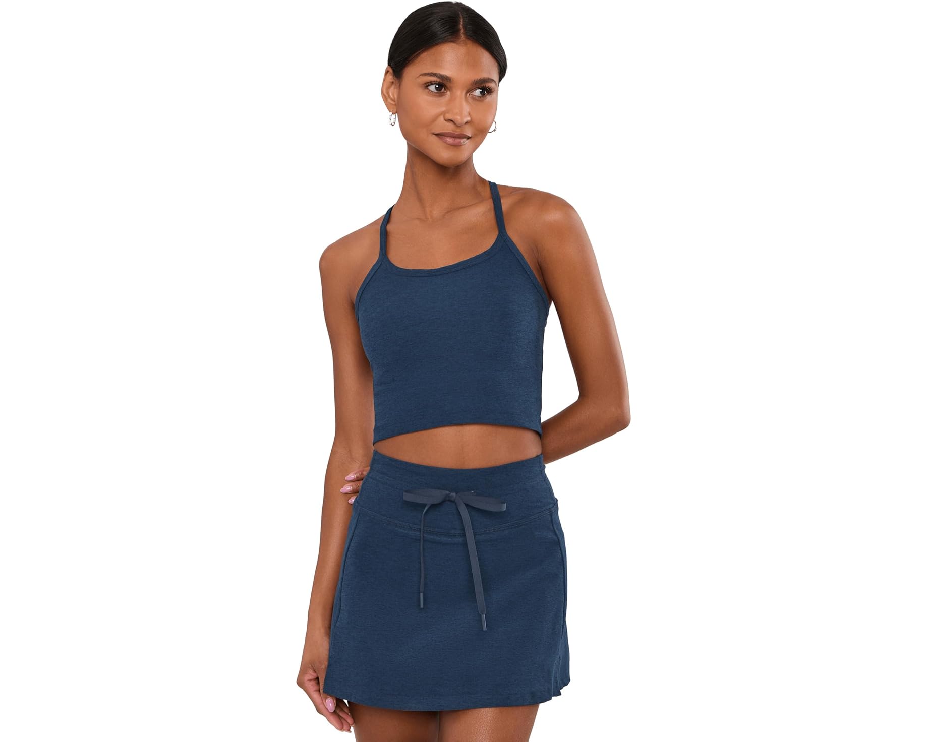(取寄) ビヨンドヨガ レディース スペースダイ スリム レイサーバック クロップド タンク Beyond Yoga women Spacedye Slim Racerback Cropped Tank Nocturnal Navy｜ジェットラグ店 18,346円