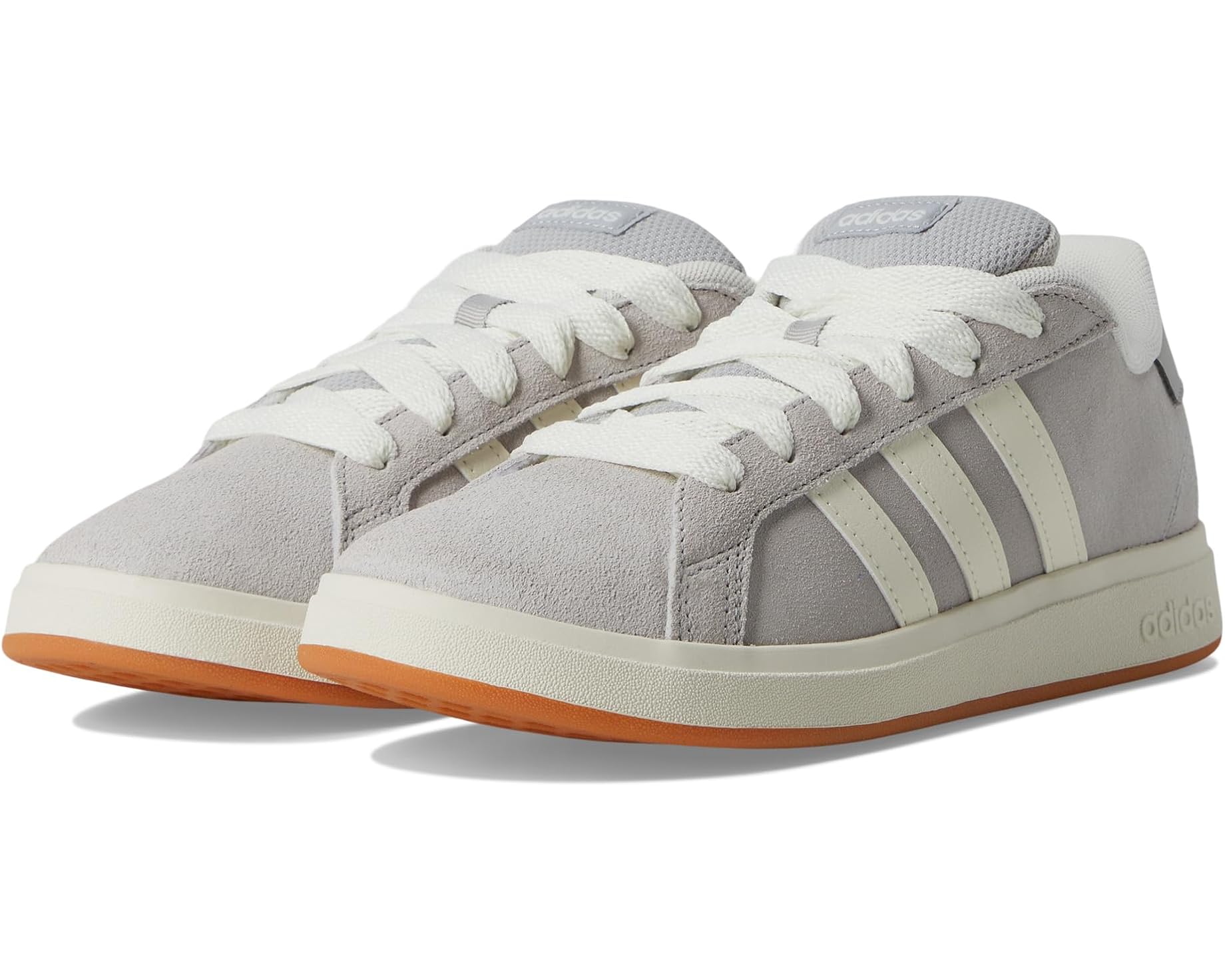 (取寄) アディダス キッズ グランド コート 00s シューズ (リトル キッド/ビッグ キッド) adidas kids Grand Court 00S Shoes (Little Kid/Big Kid) Grey/Off-White/Gum｜ジェットラグ店