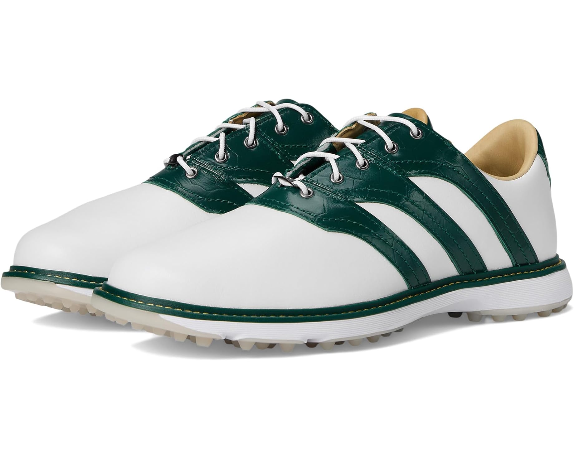 (取寄) アディダス ゴルフ メンズ Mc Z-トラクション スパイクレス ゴルフ シューズ adidas Golf men MC Z-Traxion Spikeless Golf Shoes Footwear White/Collegiate Green/Yellow｜ジェットラグ店