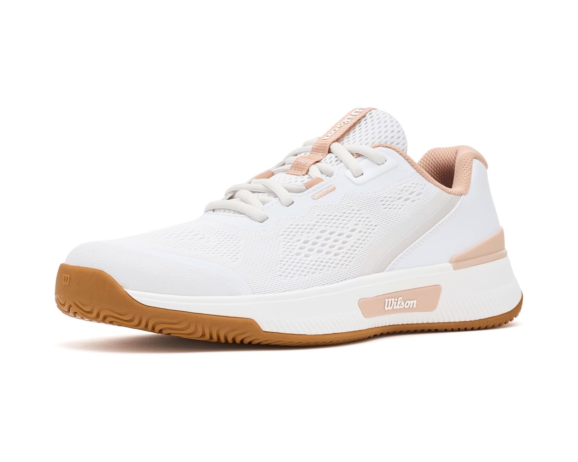 (取寄) ウィルソン レディース イントリーグ プロ Wilson women Intrigue Pro White/Cameo Rose/Gum1a｜ジェットラグ店
