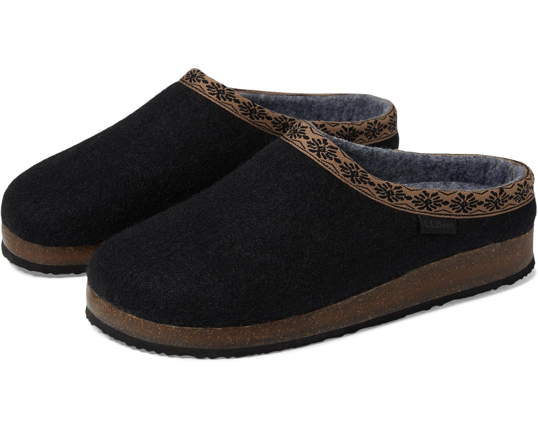(取寄) エルエルビーン レディース ウール スリッパ クロッグ L.L.Bean women Wool Slipper Clog Black｜ジェットラグ店