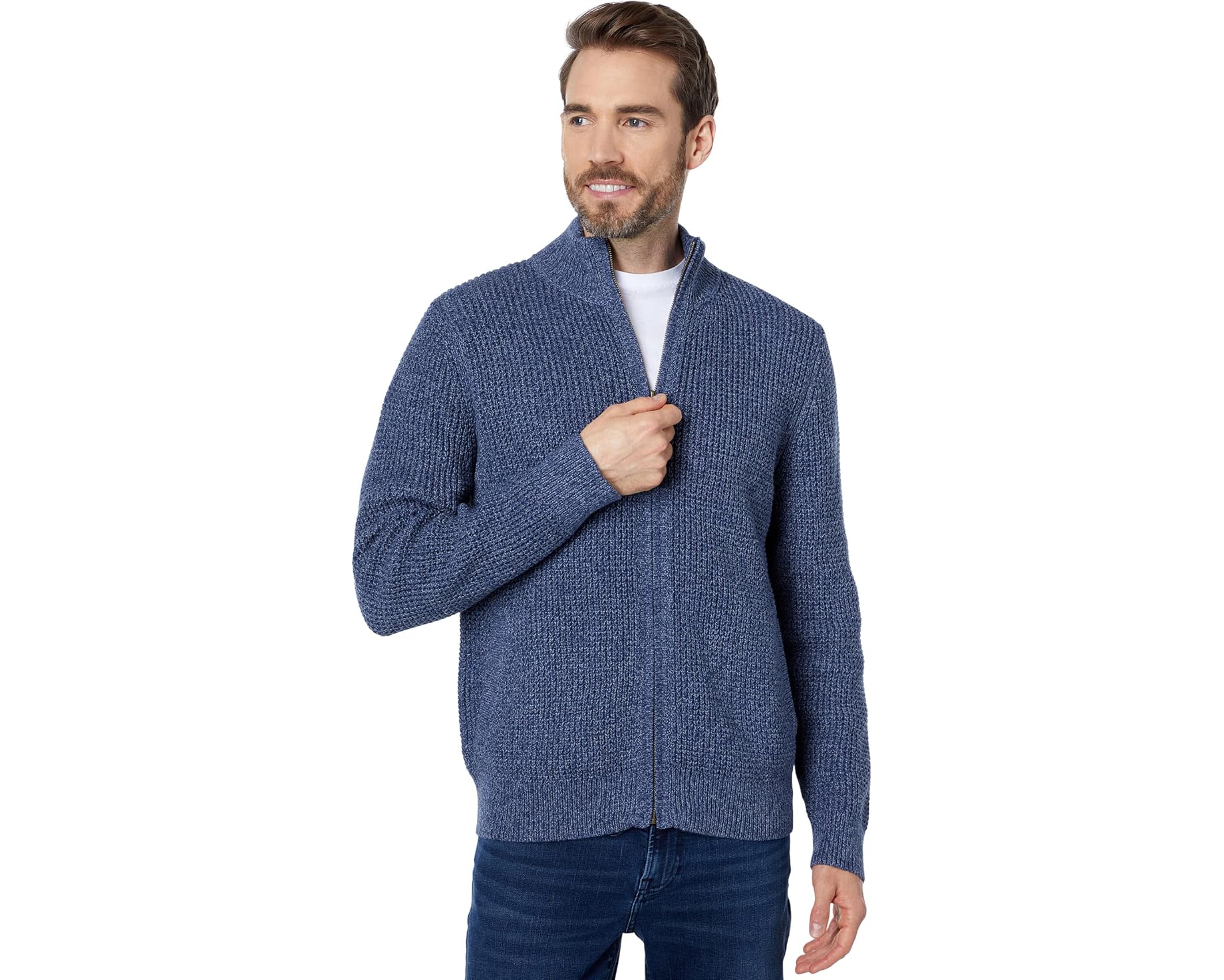 (取寄) エルエルビーン メンズ オーガニック コットン フル ジップ セーター L.L.Bean men Organic Cotton Full Zip Sweater Vintage Indigo｜ジェットラグ店