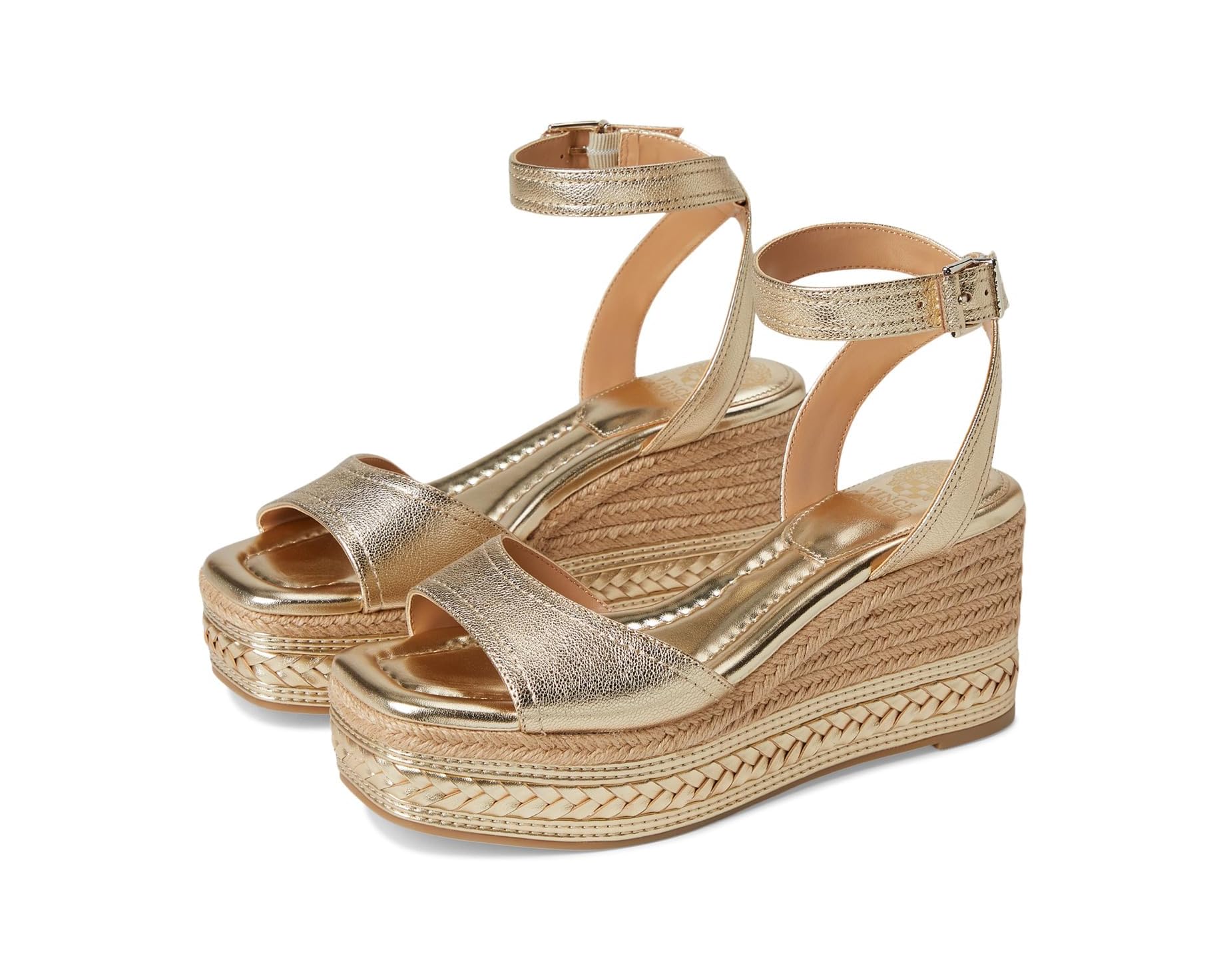 (取寄) ヴィンスカムート レディース リラ エスパドリーユ ウェッジ Vince Camuto women Lilla Espadrille Wedge Egyptian Gold|ジェットラグ店