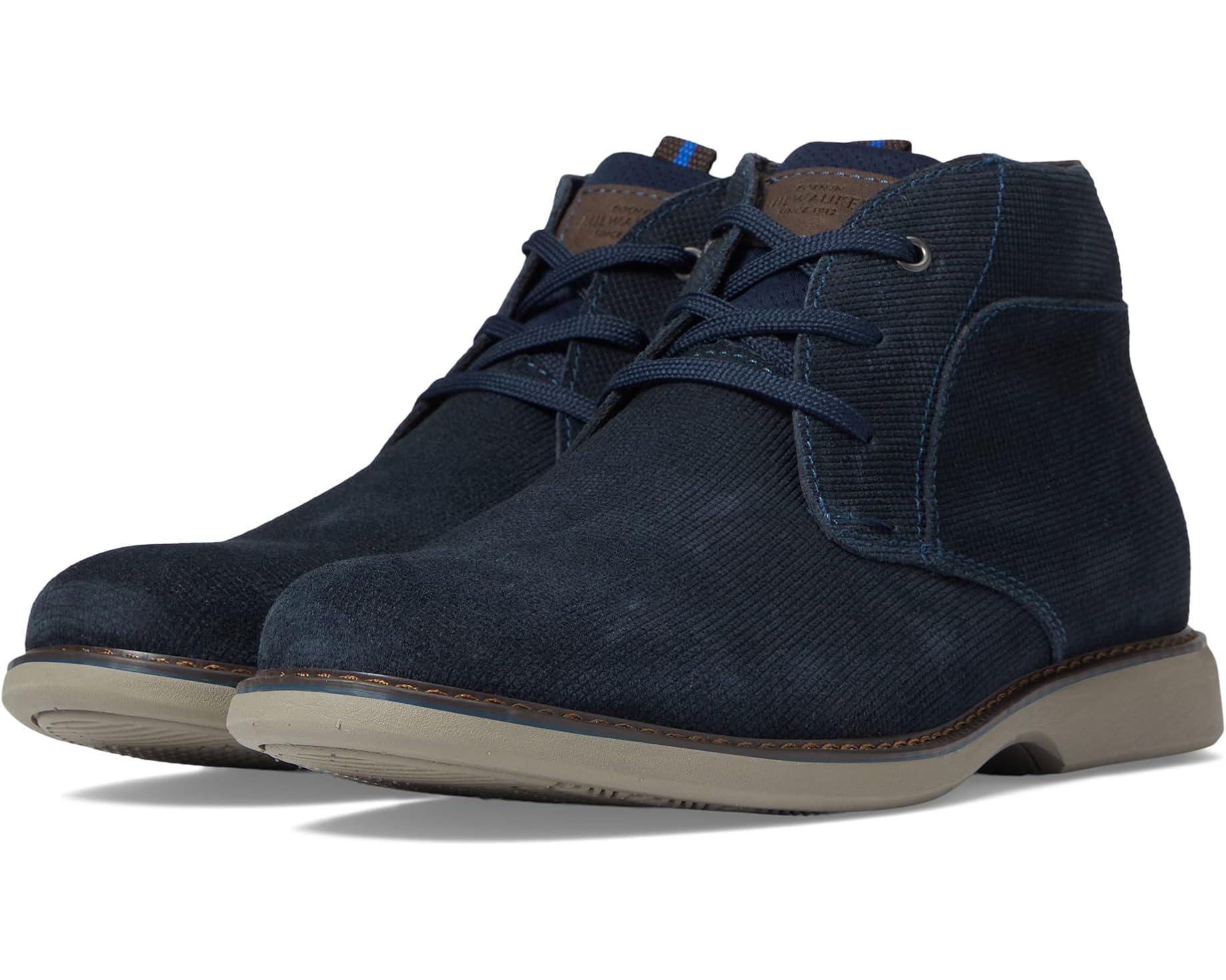 (取寄) ナン ブッシュ メンズ オットー プレーン トゥ チャッカ ブーツ Nunn Bush men Otto Plain Toe Chukka Boots Navy|ジェットラグ店