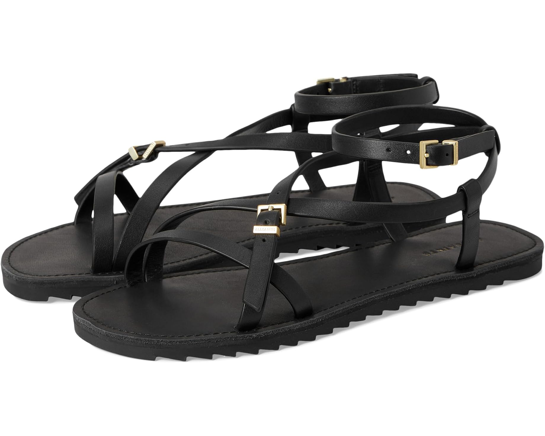 (取寄) オールセインツ レディース タイラ サンダル AllSaints women Tyla Sandals Black|ジェットラグ店
