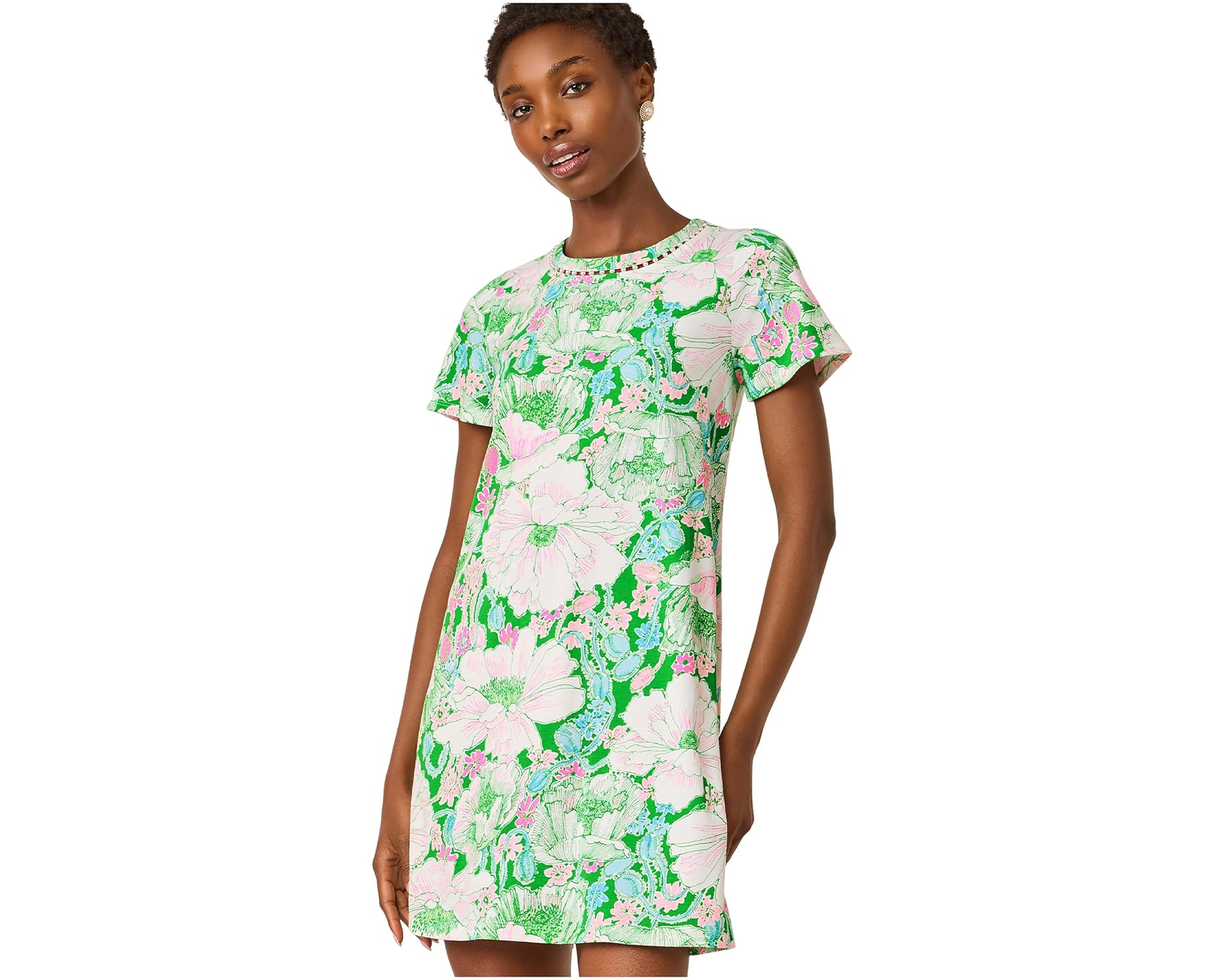 (取寄) リリー ピュリッツァー レディース コーディ ショート スリーブ ドレス Lilly Pulitzer women Cody Short Sleeve Dress Putting Green Poppyland｜ジェットラグ店