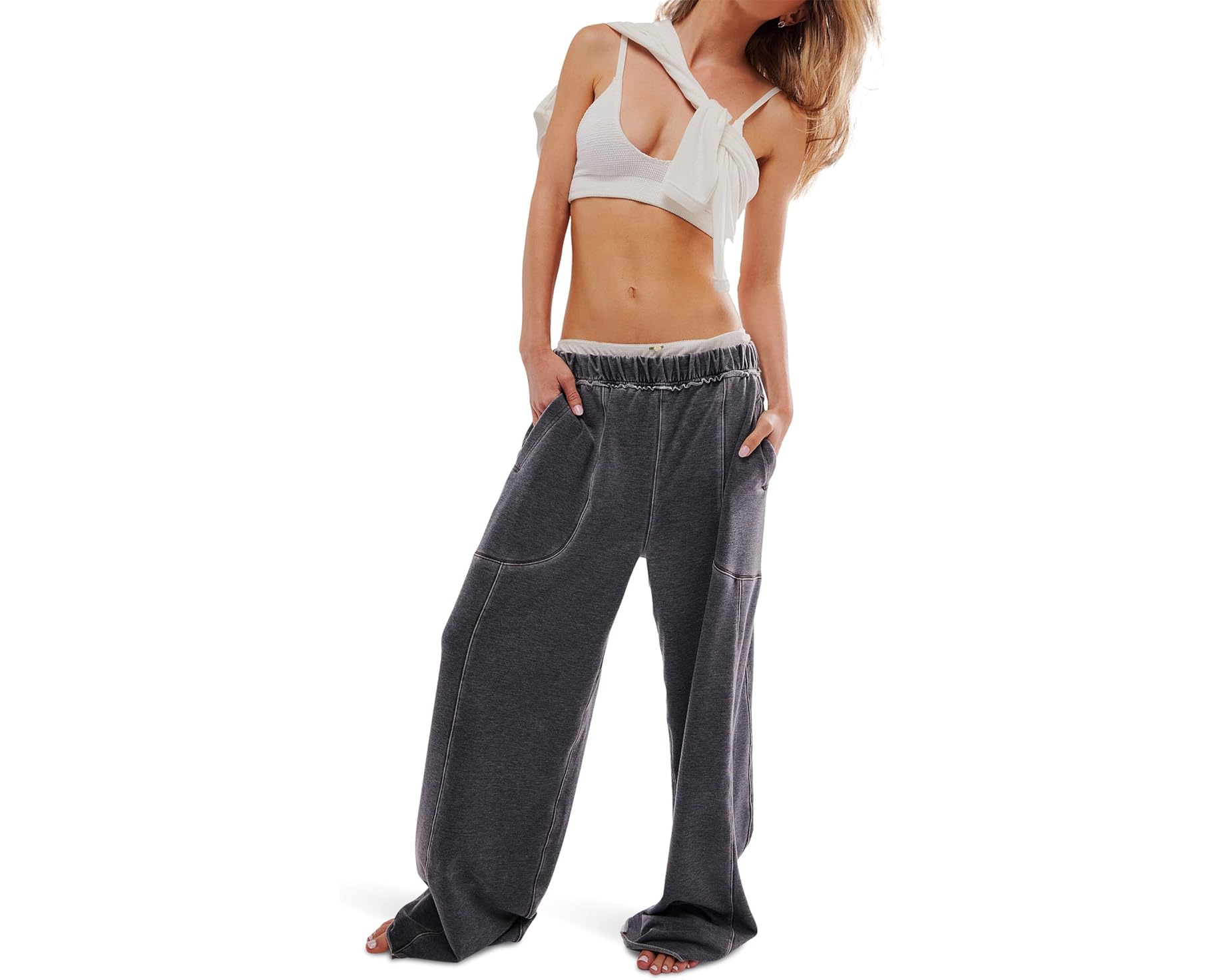 (取寄) フリーピープル レディース ドント ウエイト アップ ラウンジ パンツ Free People women Dont Wait Up Lounge Pants Black|ジェットラグ店