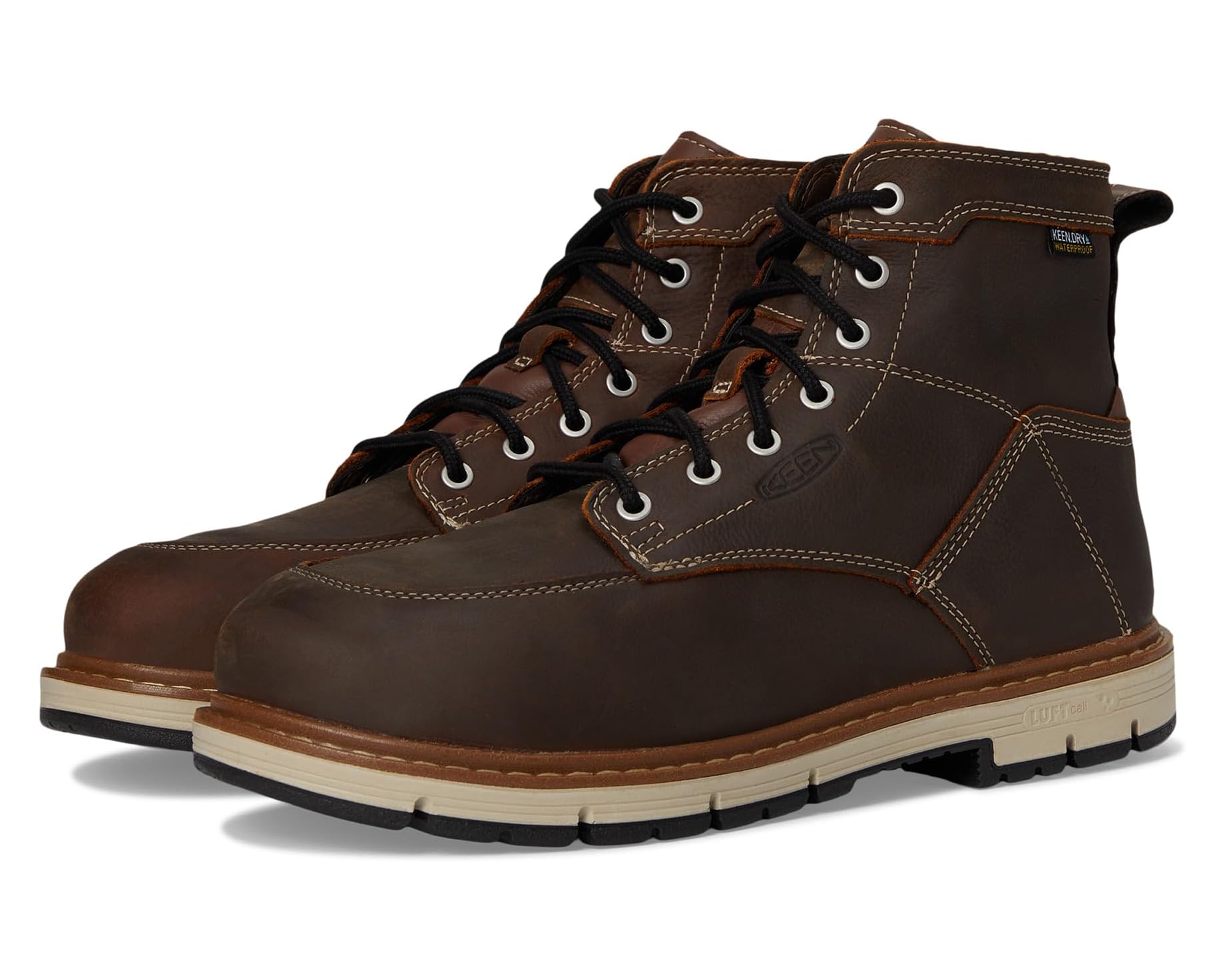(取寄) キーン ユーティリティ メンズ サン ジョゼ 6インチ アロイ トゥ ウォータープルーフ 90 ディグリー ヒール KEEN Utility men San Jose 6&rdquo; Alloy Toe Waterproof 90 Degree Heel Bison/Black｜ジェットラグ店