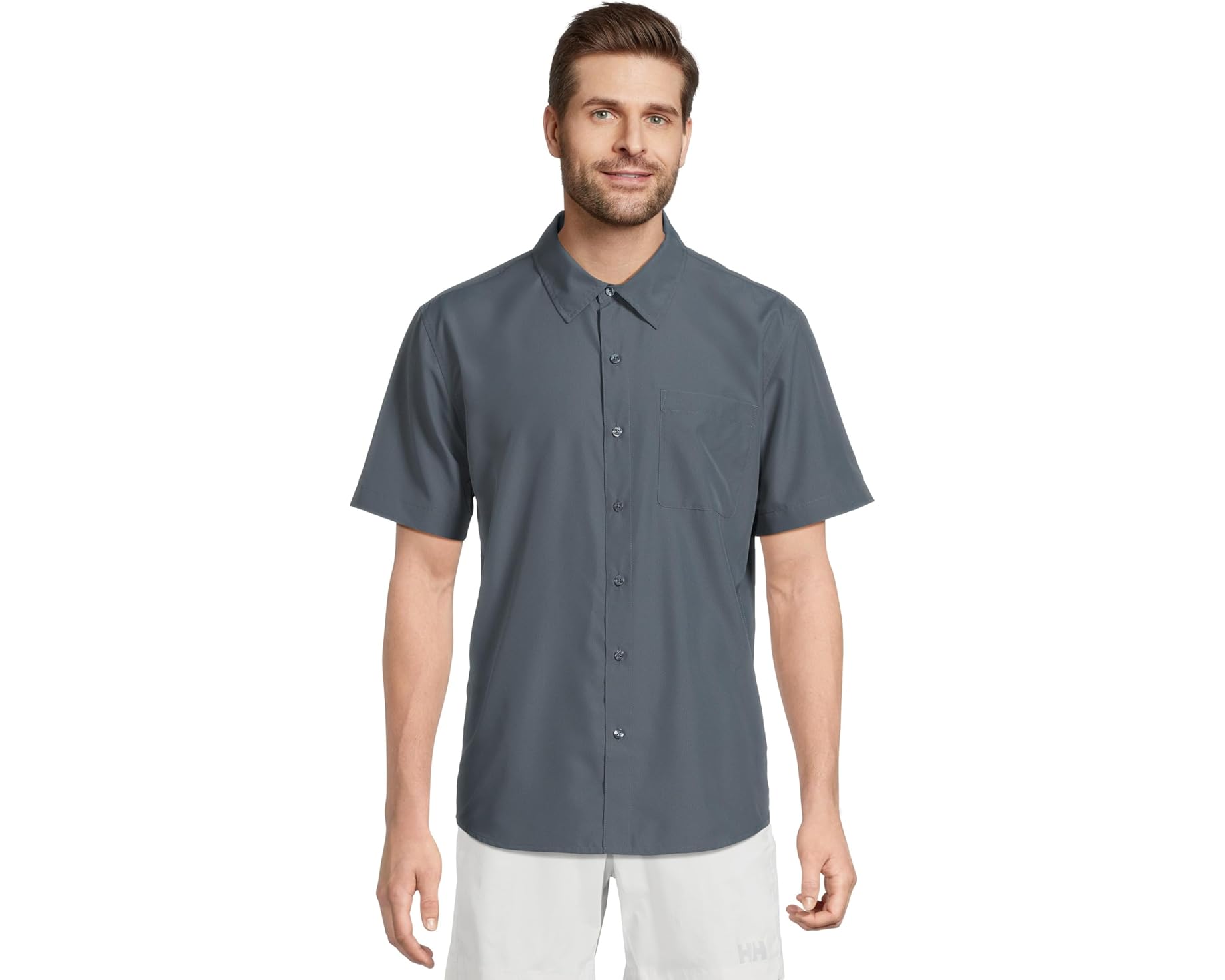(取寄) マーモット メンズ ショート スリーブ シャツ Marmot men AirExchange SolarShield Short Sleeve Shirt Thunderhead｜ジェットラグ店