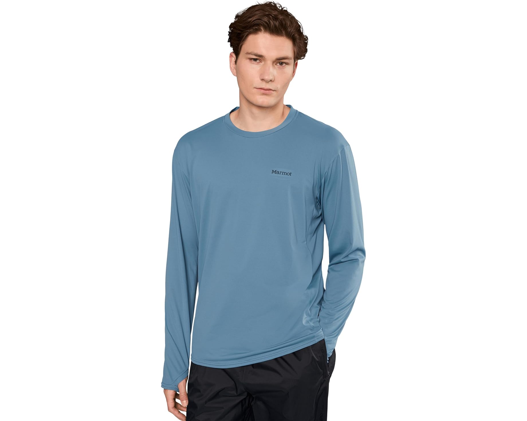 (取寄) マーモット メンズ クルー ロング スリーブ Marmot men AirExchange SolarShield Crew Long Sleeve Summer Storm｜ジェットラグ店