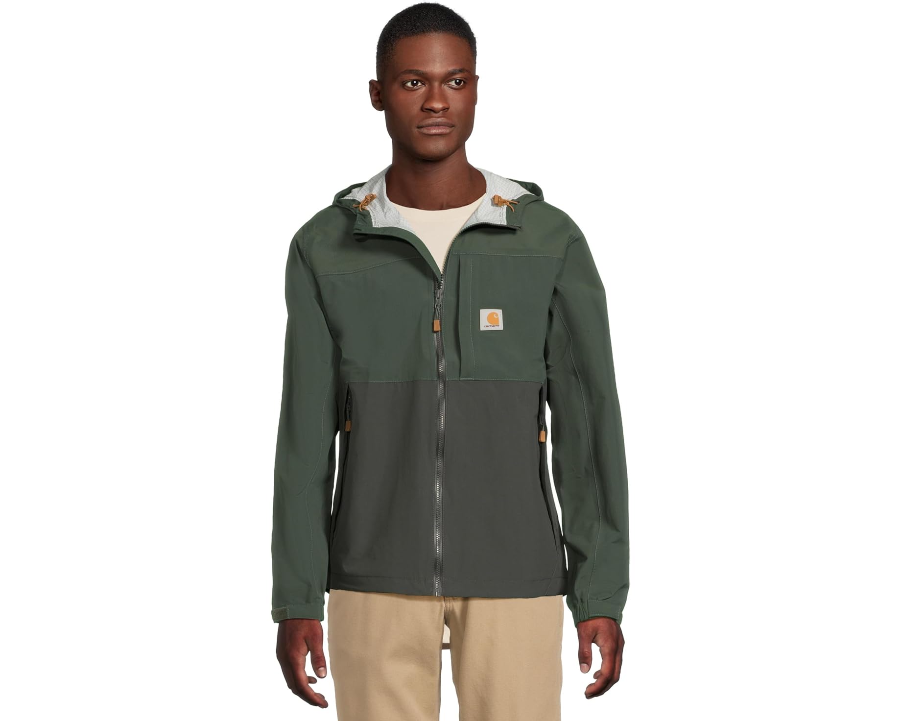 (取寄) カーハート メンズ ストーム ディフェンダー リラックスド-フィット フィット ライトウェイト パッカブル ジャケット Carhartt men Storm Defender Relaxed Fit Lightweight Packable Jacket Forestry Green/Dark Forestry Green｜ジェットラグ店
