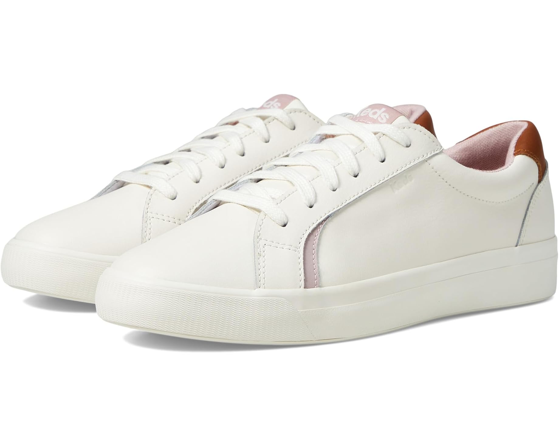 (取寄) ケッズ レディース パシュート レース アップ Keds women Pursuit Lace Up White/Cognac Leather｜ジェットラグ店