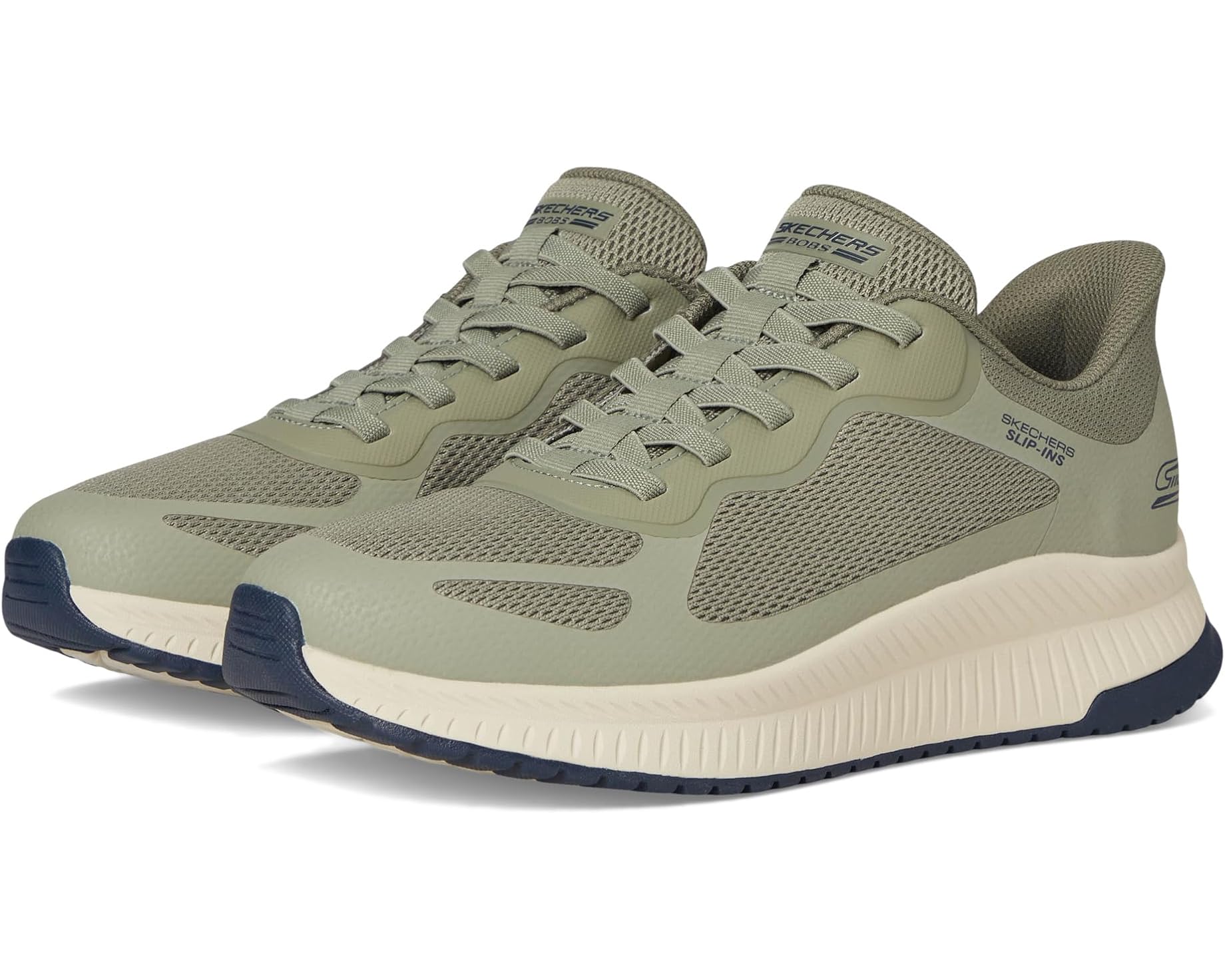 (取寄) ボブス スケッチャーズ メンズ ハンズ フリー スリップ-インス ボブ スクアッド カオス 4 BOBS from SKECHERS men Hands Free Slip-Ins Bob Squad Chaos 4 Olive｜ジェットラグ店