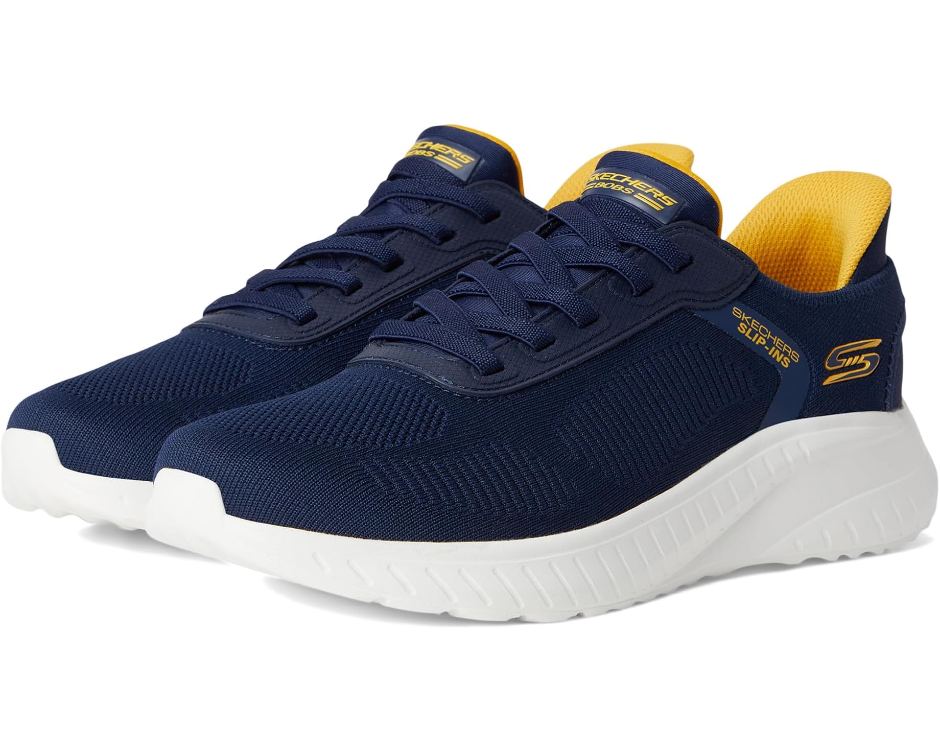 (取寄) ボブス スケッチャーズ メンズ ハンズ フリー スリップ-インス スクアッド カオス - ソリッド ステップ BOBS from SKECHERS men Hands Free Slip-Ins Squad Chaos - Solid Step Navy｜ジェットラグ店