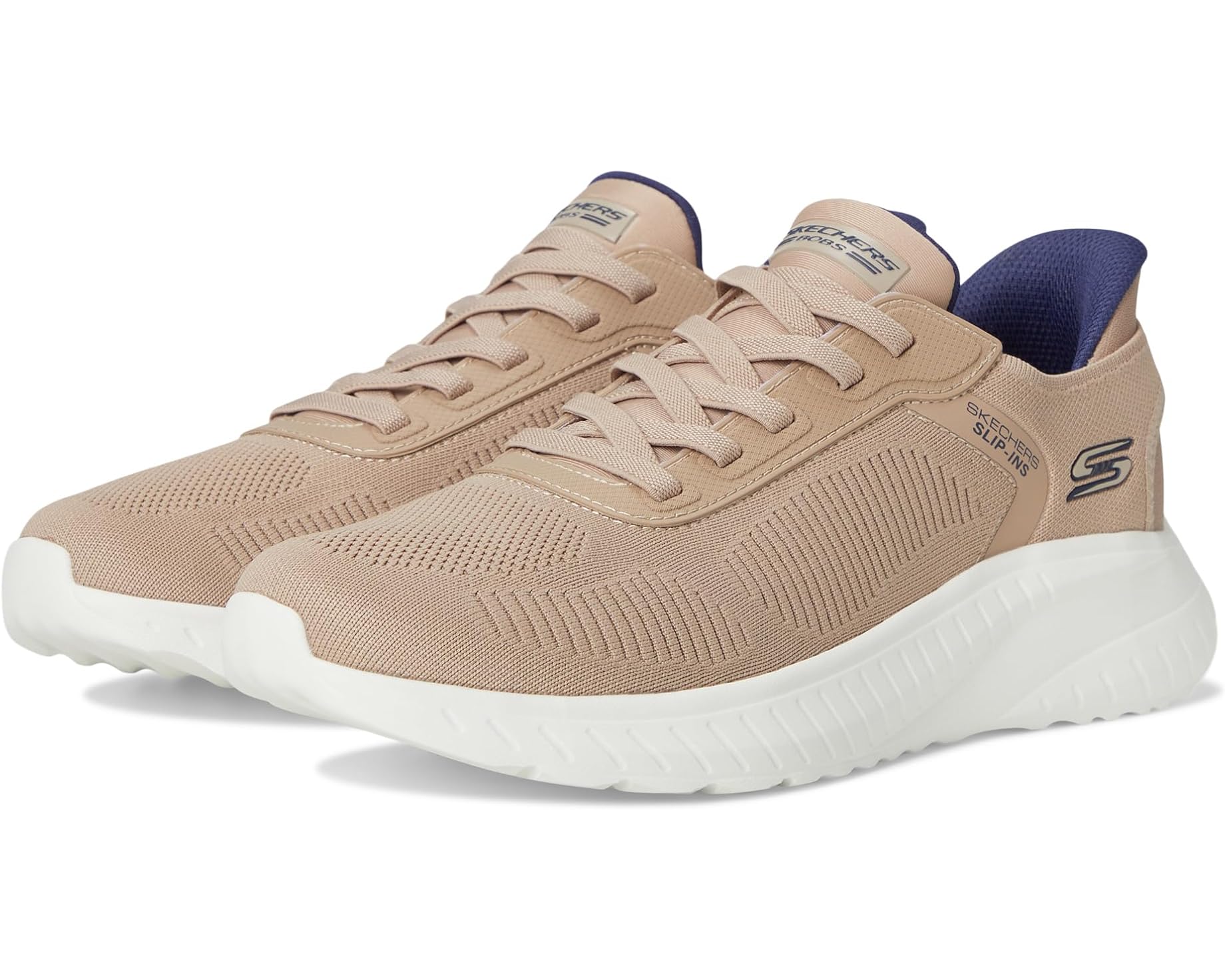 (取寄) ボブス スケッチャーズ メンズ ハンズ フリー スリップ-インス スクアッド カオス - ソリッド ステップ BOBS from SKECHERS men Hands Free Slip-Ins Squad Chaos - Solid Step Taupe｜ジェットラグ店