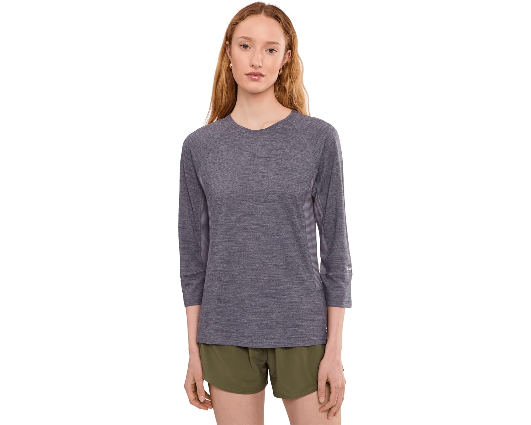 (取寄) スマートウール レディース マウンテン バイク 3/4 スリーブ ジャージ Smartwool women Mountain Bike 3/4 Sleeve Jersey Purple Storm Heather｜ジェットラグ店
