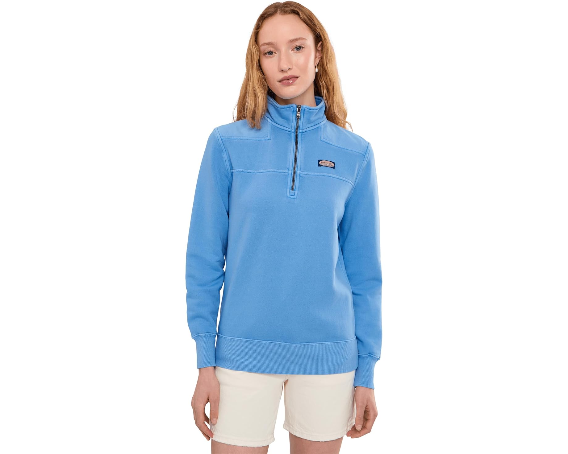 (取寄) ヴィンヤードヴァインズ レディース サーフ テリー シェップ シャツ Vineyard Vines women Surf Terry Shep Shirt Breaker Blue｜ジェットラグ店