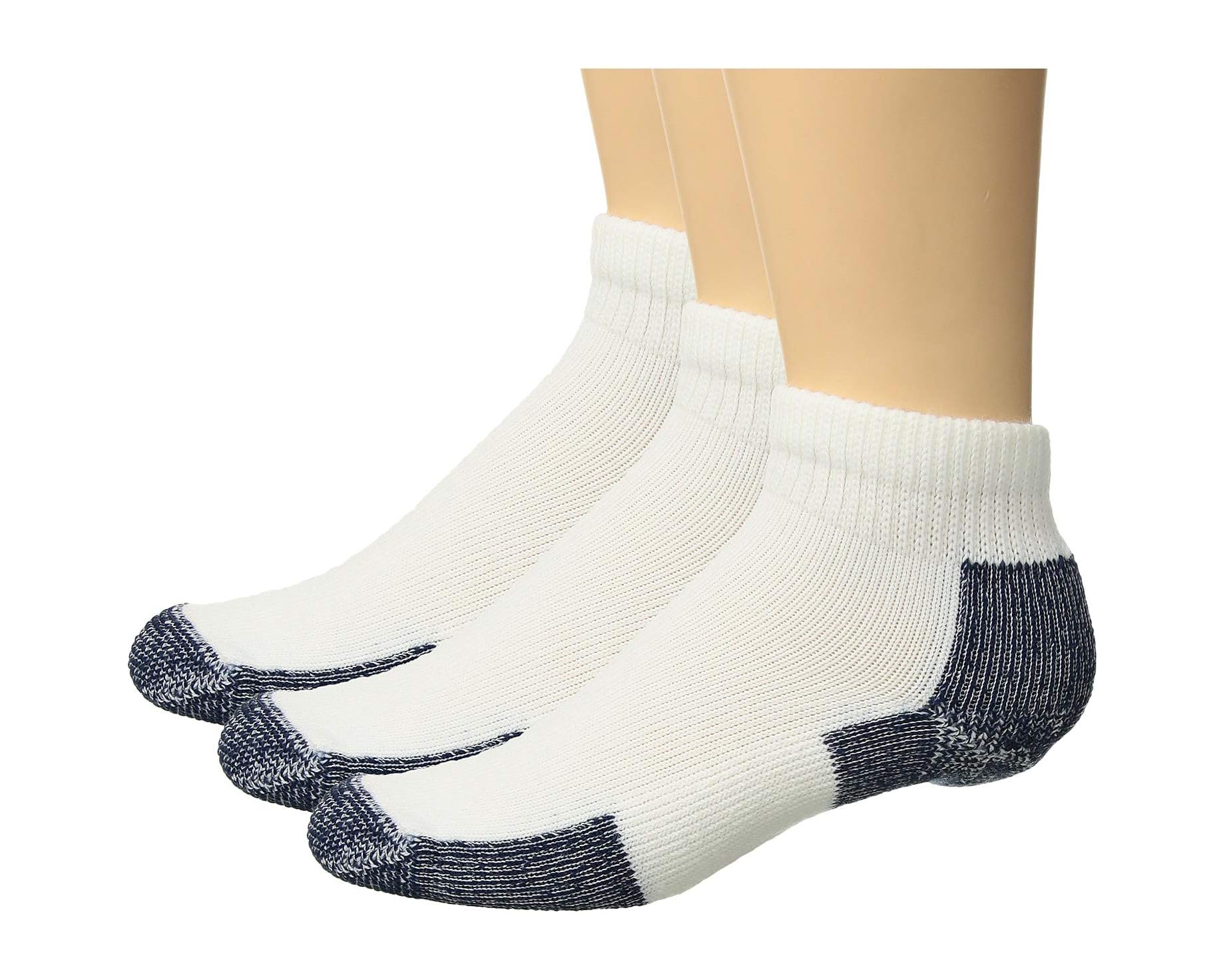 (取寄) ソロ メンズ ランニング ミニ-クルー 3-ペア パック Thorlos men Running Mini-Crew 3-Pair Pack White/Navy｜ジェットラグ店
