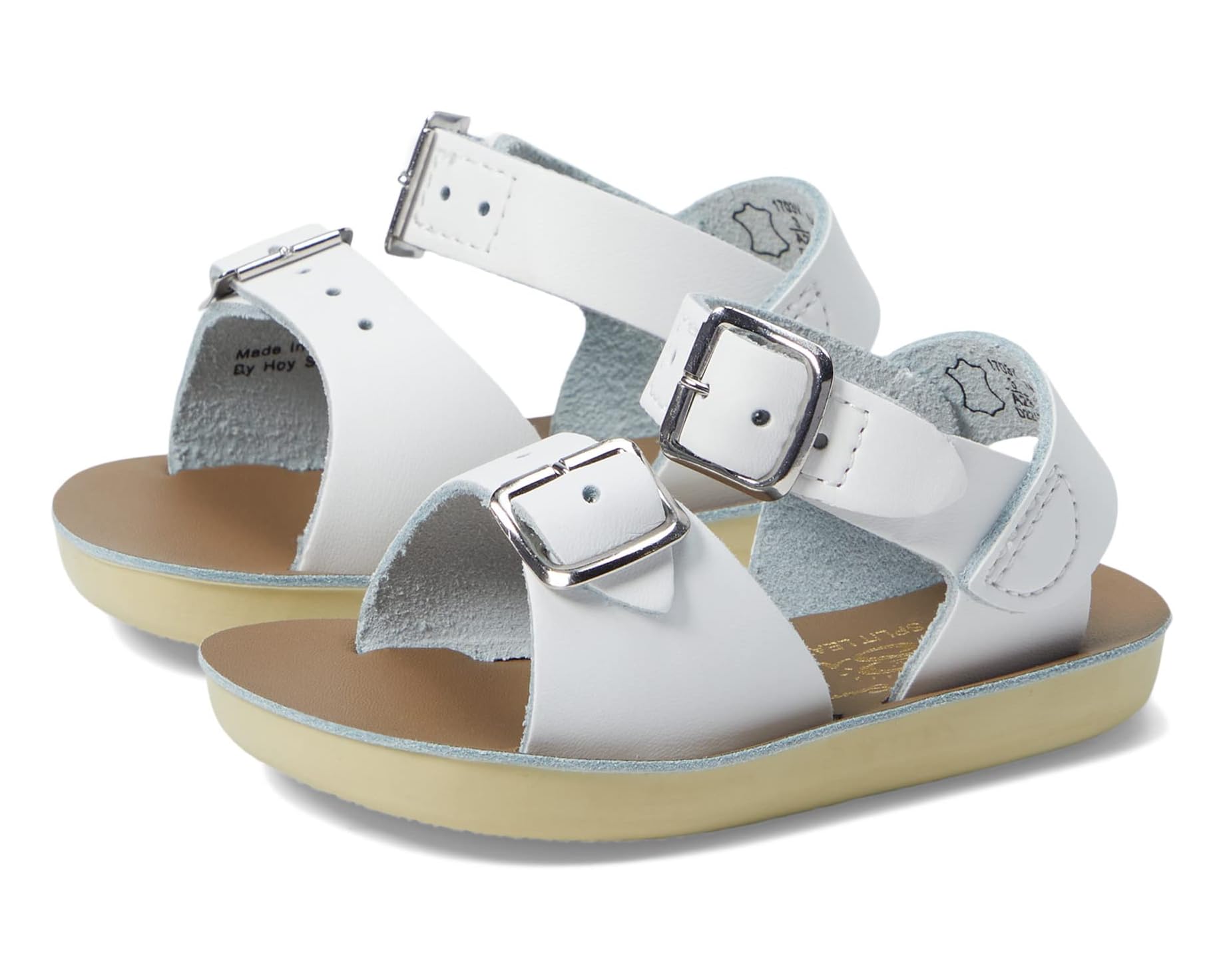 (取寄) ソルト ウォーター サンダル バイ ホイ シューズ サーファー フック アンド ループ (トドラー/リトル キッド) Salt Water Sandal by Hoy Shoes Surfer Hook & Loop (Toddler/Little Kid) White｜ジェットラグ店