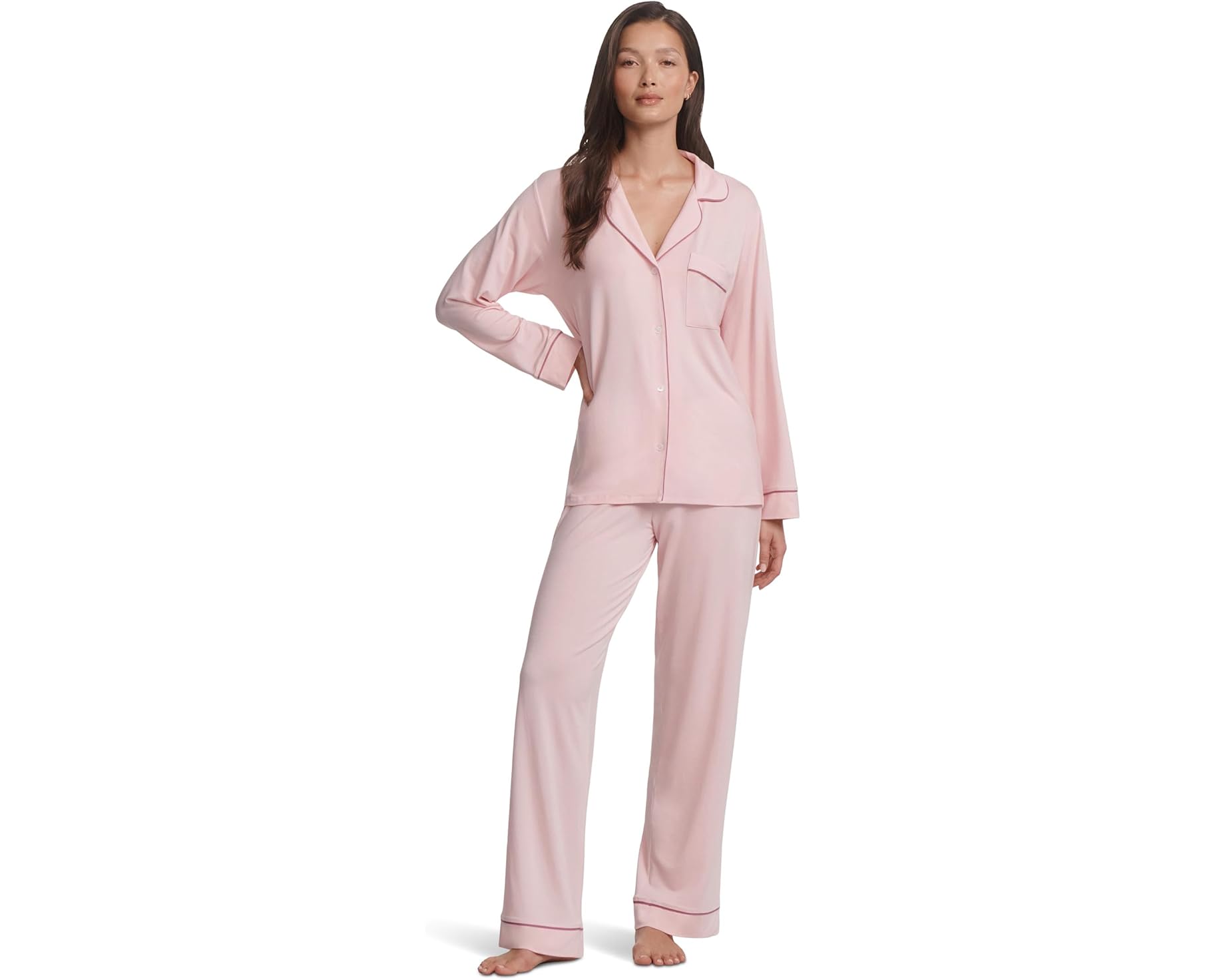 (取寄) エバージェイ レディース ジゼル - Pj セット Eberjey women Gisele - PJ Set Pale Pink/Fig｜ジェットラグ店