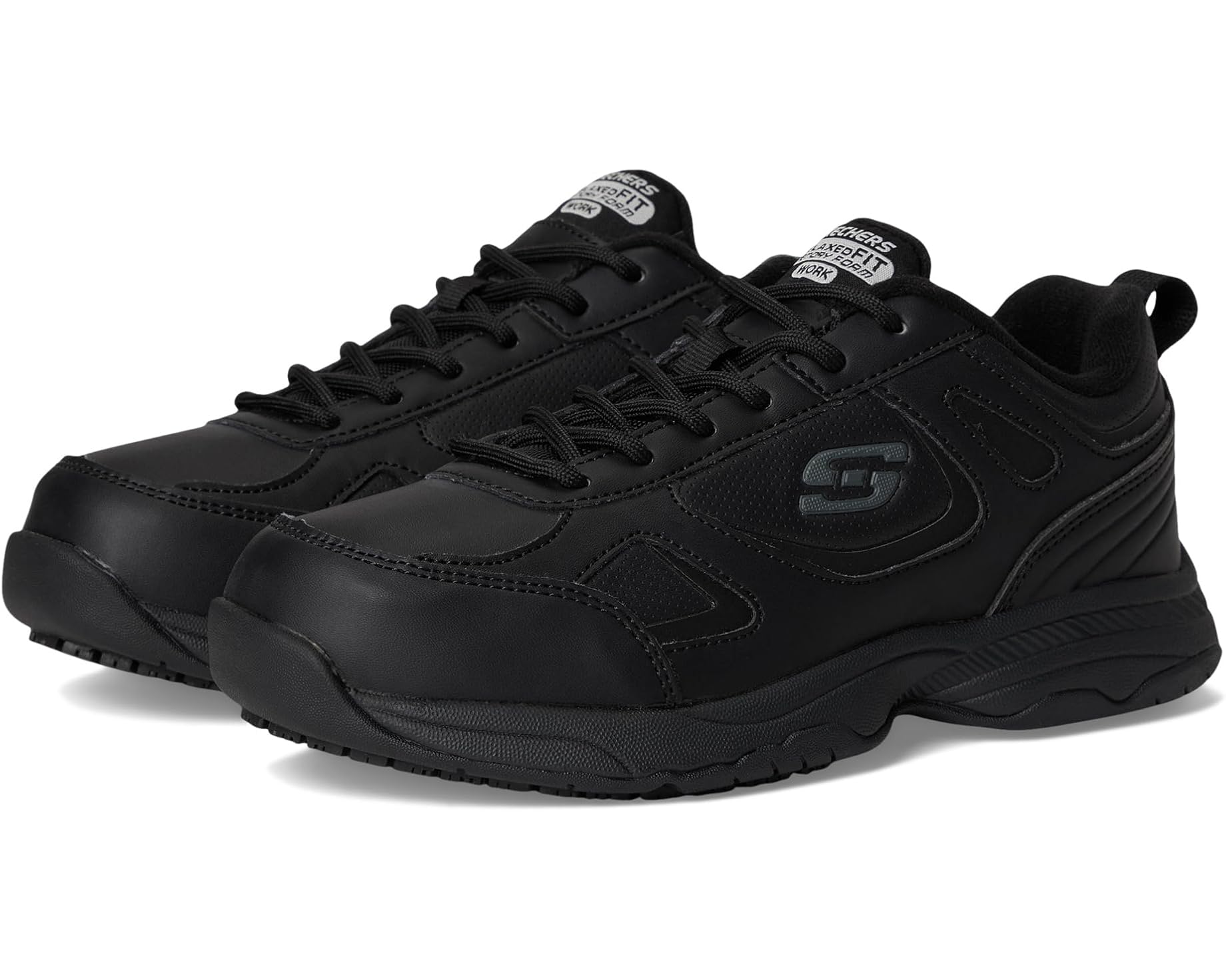 (取寄) スケッチャーズ ワーク レディース ダイトン - ブリセリン SKECHERS Work women Dighton - Bricelyn Black Synthetic/Leather｜ジェットラグ店