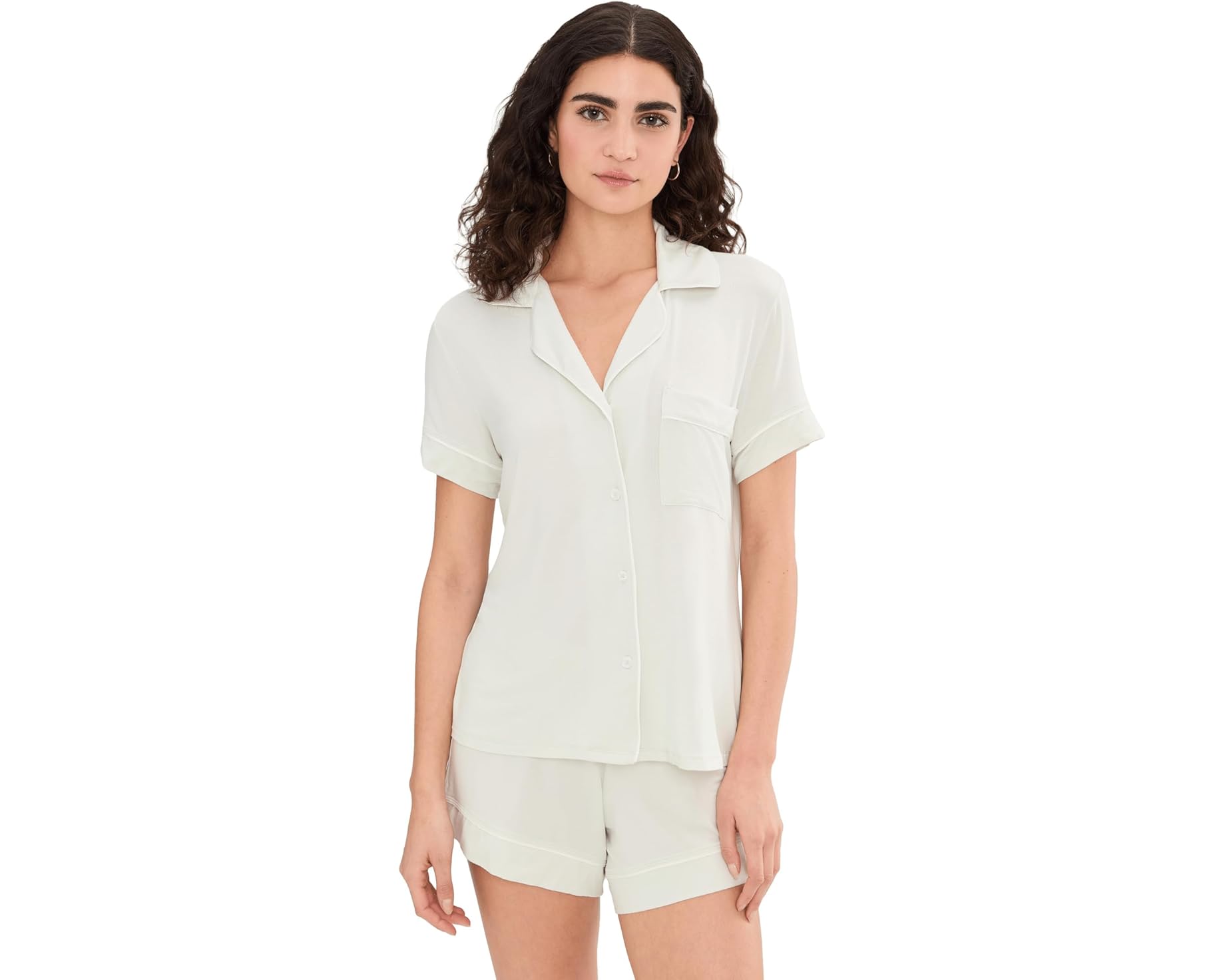 (取寄) エバージェイ レディース ジゼル リラックスド-フィット ショート Pj セット Eberjey women Gisele Relaxed Short PJ Set Seafoam｜ジェットラグ店