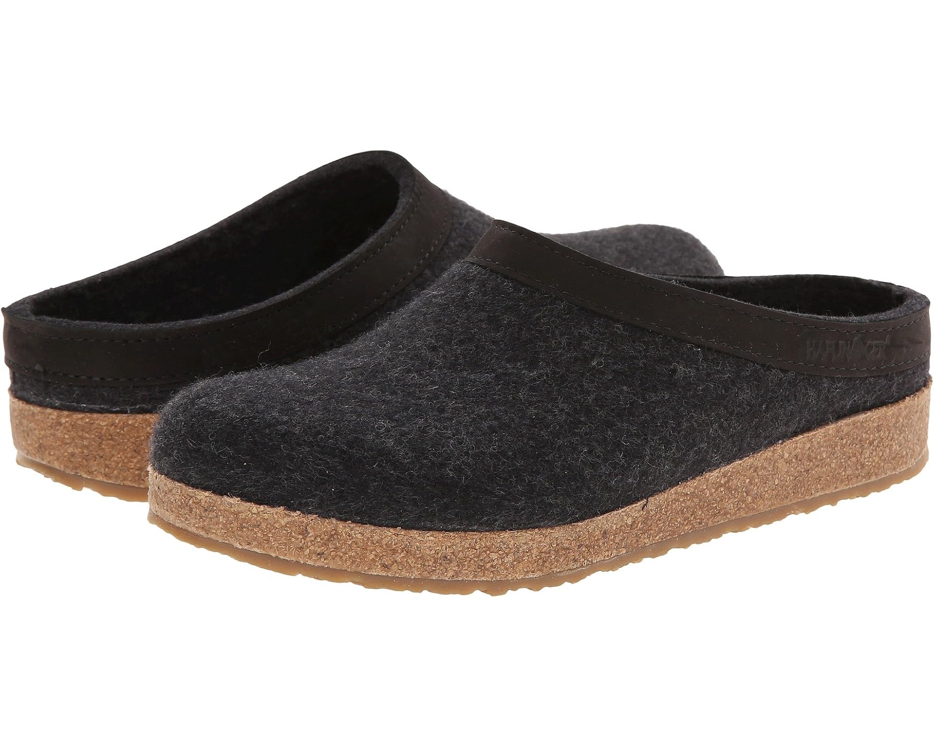 (取寄) ハフリンガー ユニセックス GZL レザー トリム グリズリー Haflinger unisex GZL Leather Trim Grizzly Charcoal｜ジェットラグ店