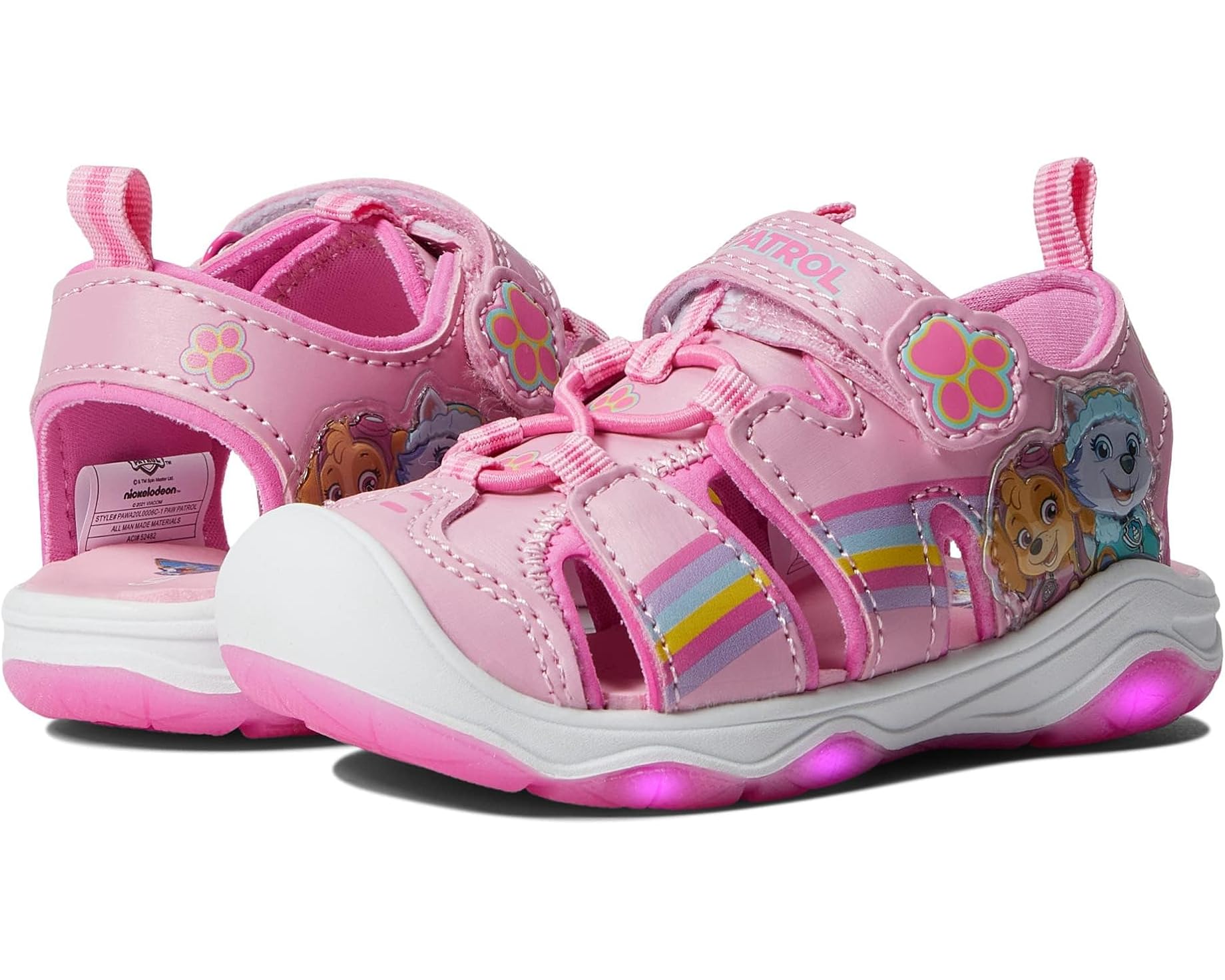 (取寄) ジョズモ ポウ パトロール ライテッド フィッシャーマン サンダル (トドラー/リトル キッド) Josmo Paw Patrol Lighted Fisherman Sandal (Toddler/Little Kid) Pink|ジェットラグ店
