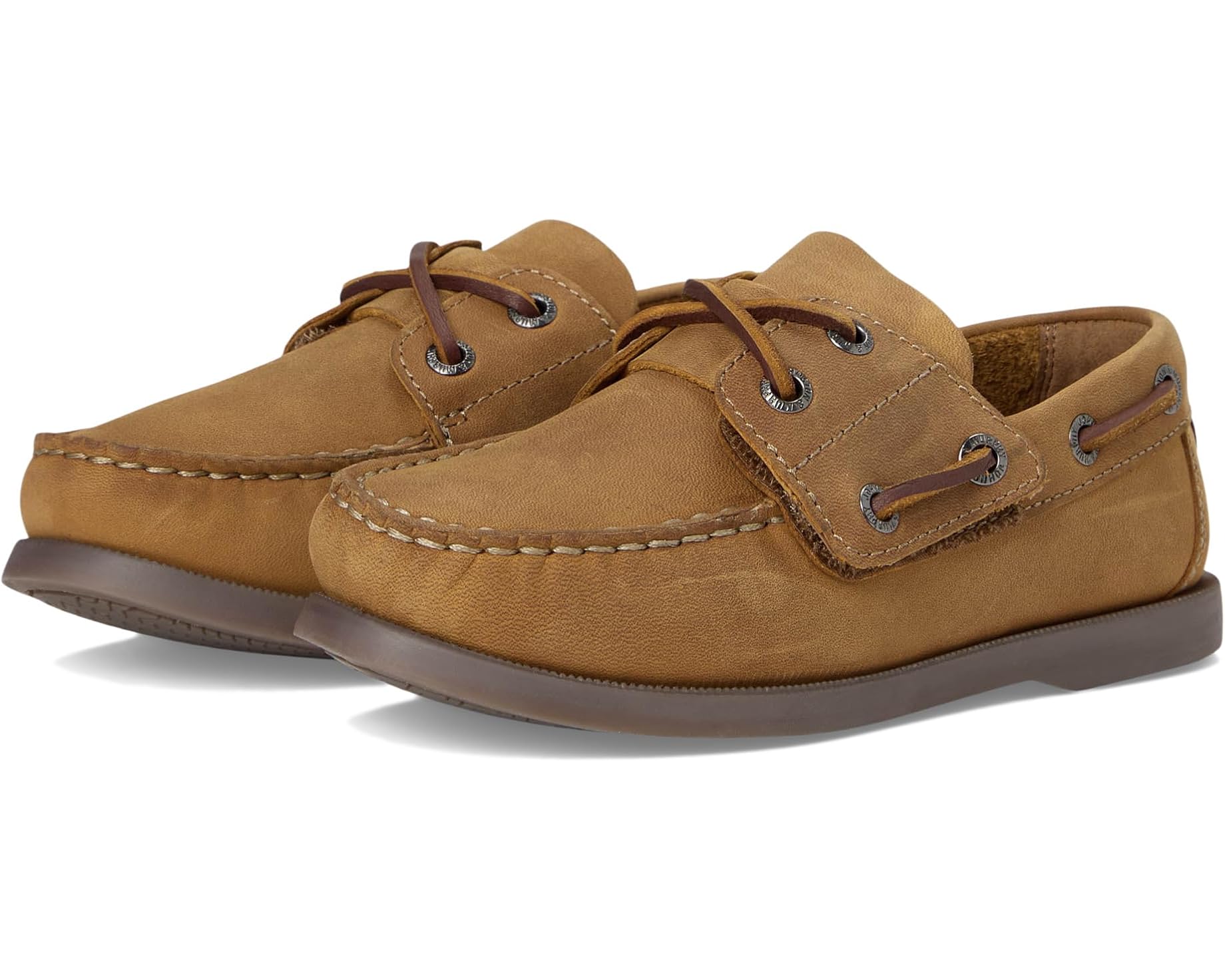 (取寄) ジョンストン&マーフィー キッズ ゼケ ボート シューズ (トドラー) Johnston & Murphy kids Zeke Boat Shoes (Toddler) Light Tan Oiled Full Grain｜ジェットラグ店