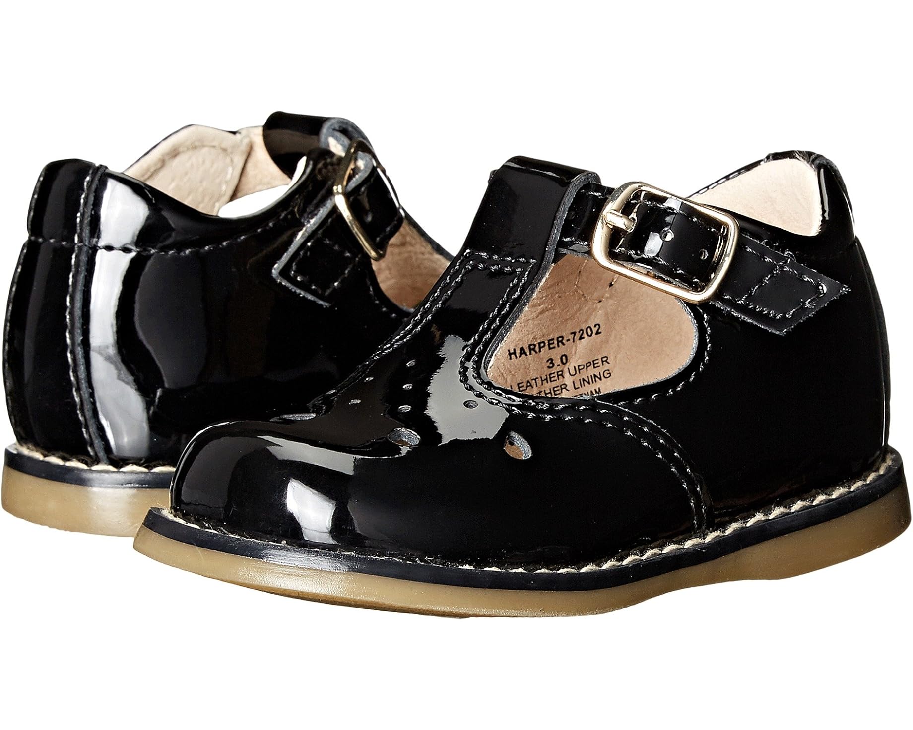 (取寄) フットメイト ハーパー (インファント/トドラー) FootMates Harper (Infant/Toddler) Black Patent｜ジェットラグ店