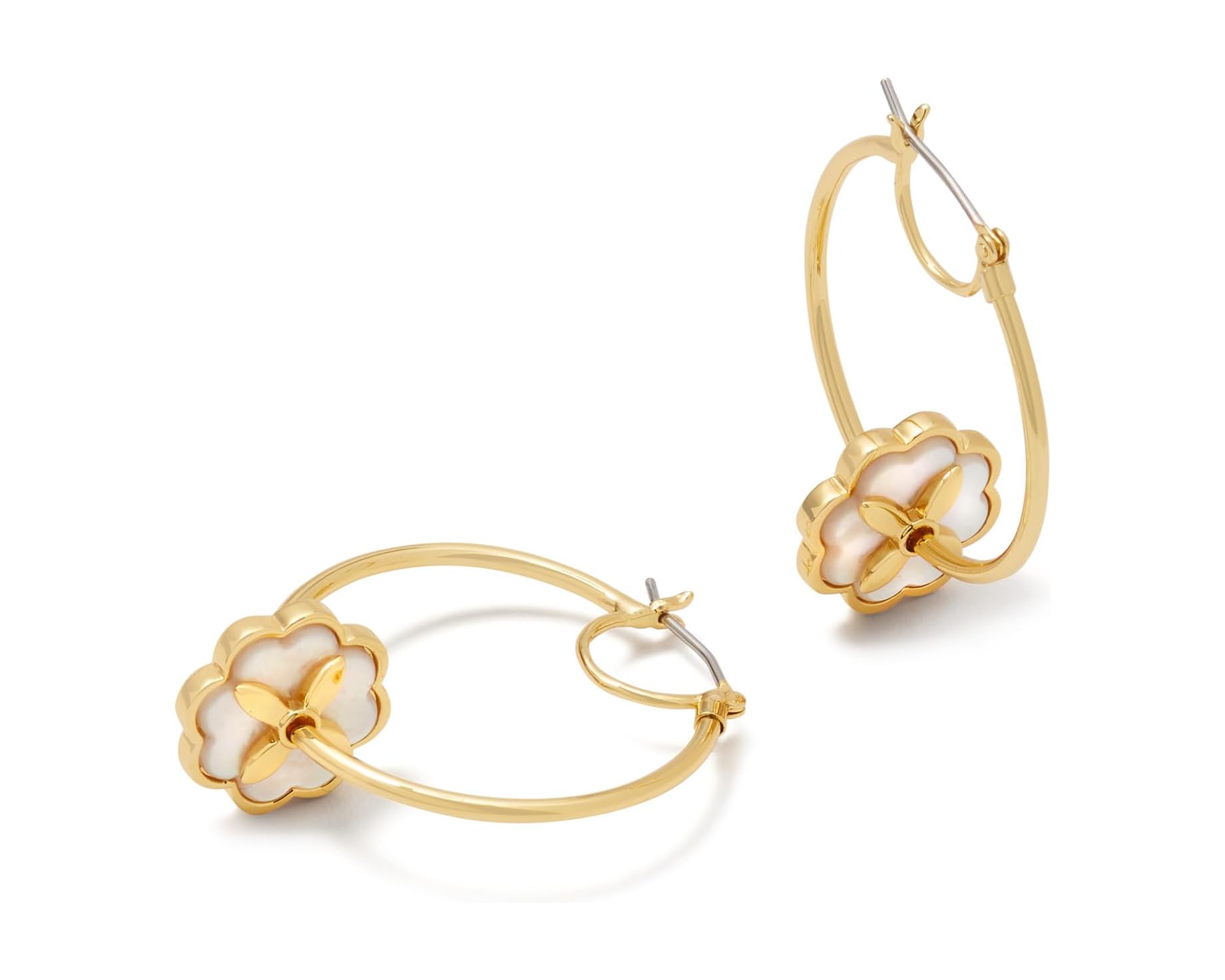 (取寄) ケイトスペード ヘリテージ ブルーム フープス Kate Spade New York Heritage Bloom Hoops Cream/Gold｜ジェットラグ店