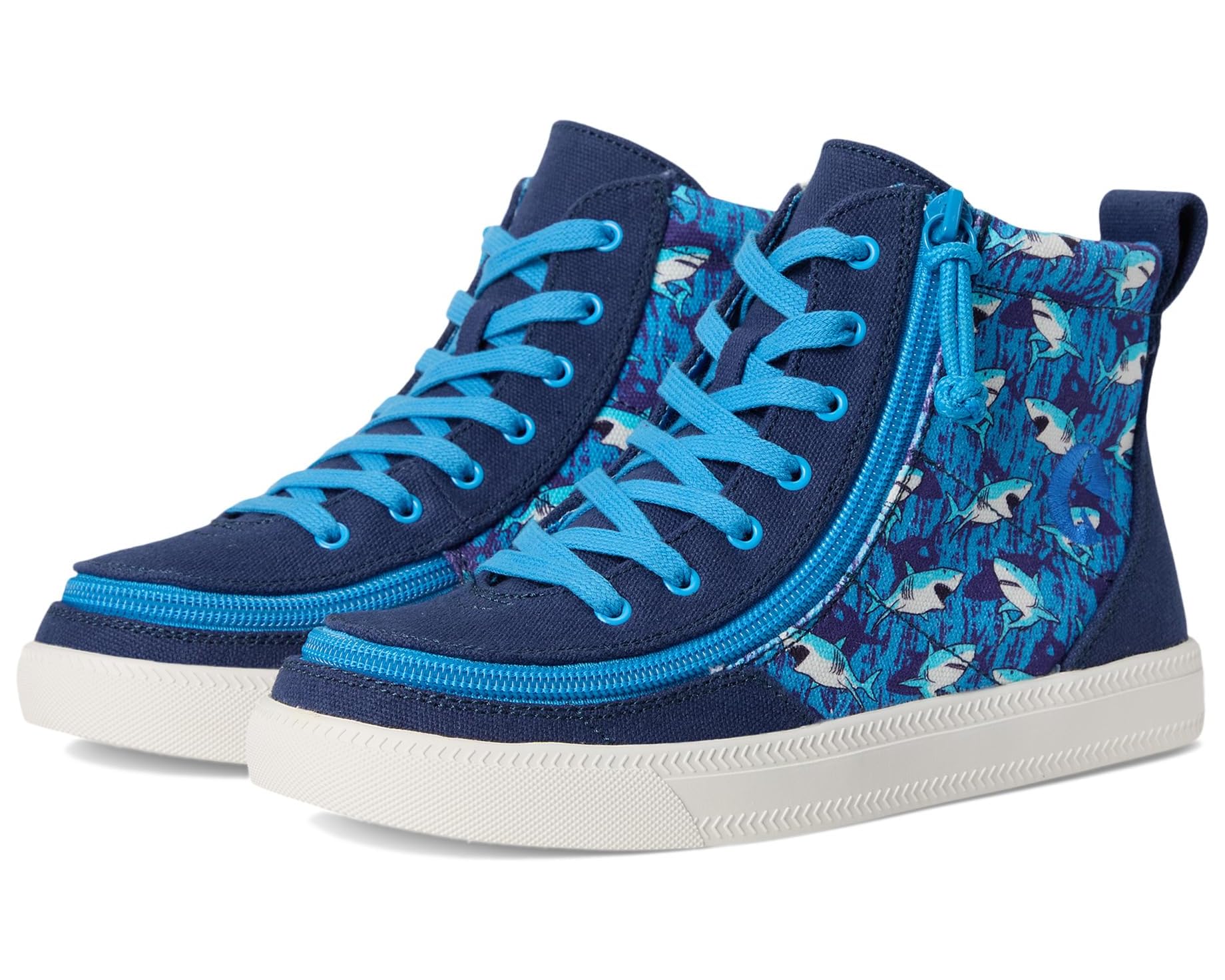 (取寄) ビリー フットウェア キッズ キッズ クラシック レース ハイ (リトル キッド/ビッグ キッド) BILLY Footwear kids Kids Classic Lace High (Little Kid/Big Kid) Blue Sharks｜ジェットラグ店