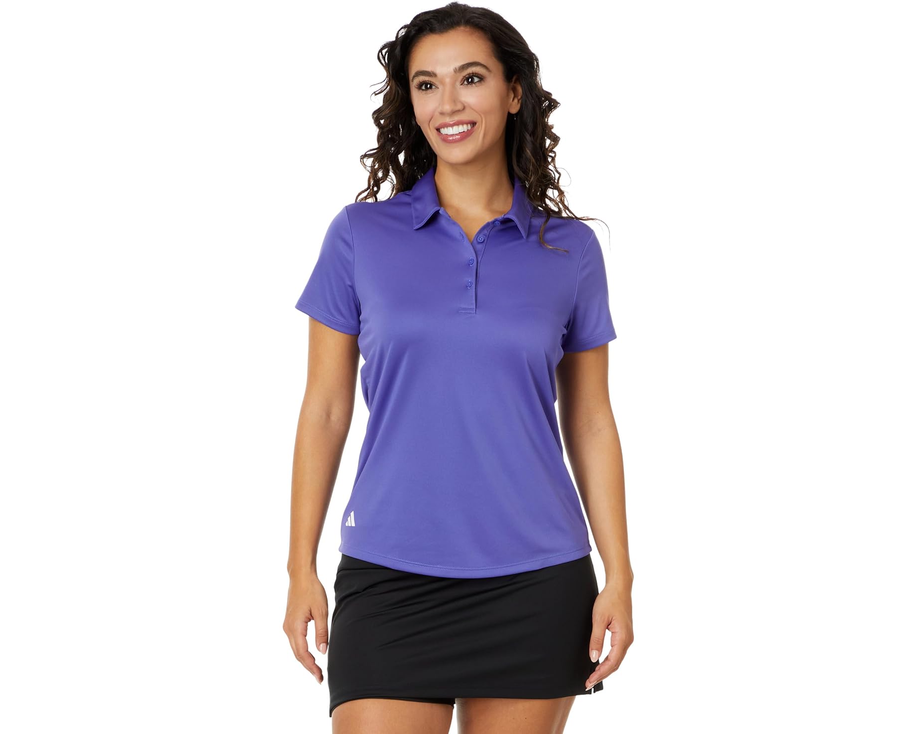 (取寄) アディダス ゴルフ レディース パフォーマンス ソリッド ショート スリーブ ゴルフ ポロ シャツ adidas Golf women Performance Solid Short Sleeve Golf Polo Shirt Purple｜ジェットラグ店