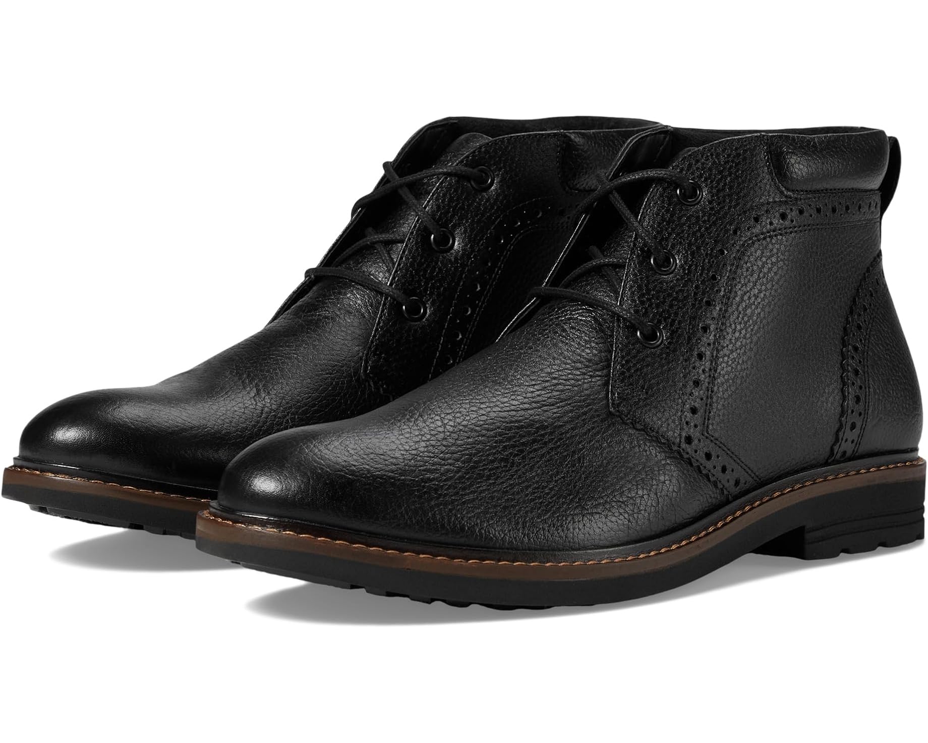 (取寄) ナン ブッシュ メンズ オザーク 2.0 プレーン トゥ チャッカ レザー ブーツ Nunn Bush men Ozark 2.0 Plain Toe Chukka Leather Boots Black｜ジェットラグ店